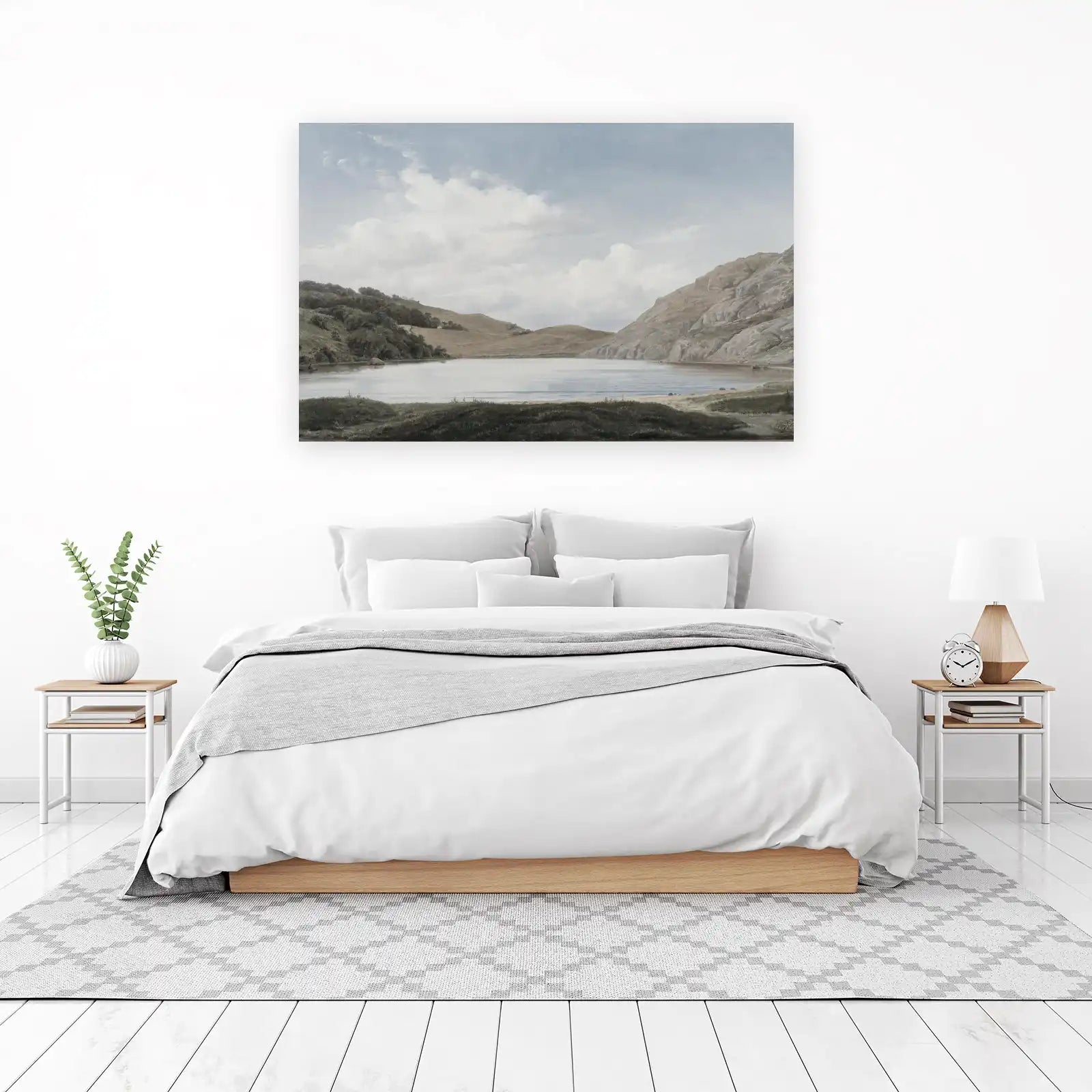 Serene Lake Landscape Romanticism Wall Art