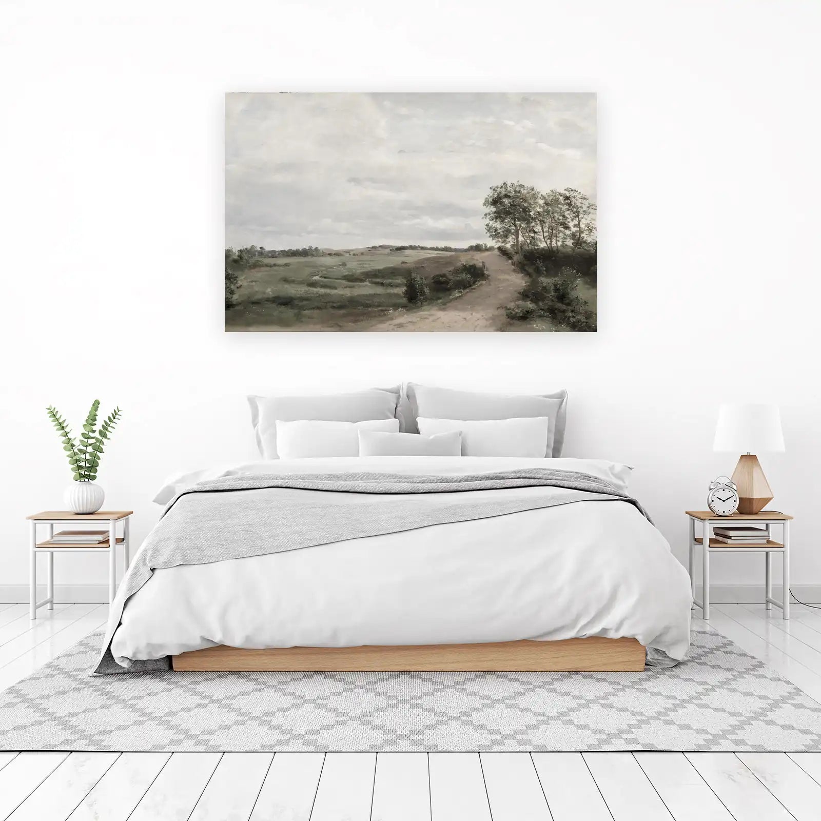 Serene Country Road Landscape Wall Art