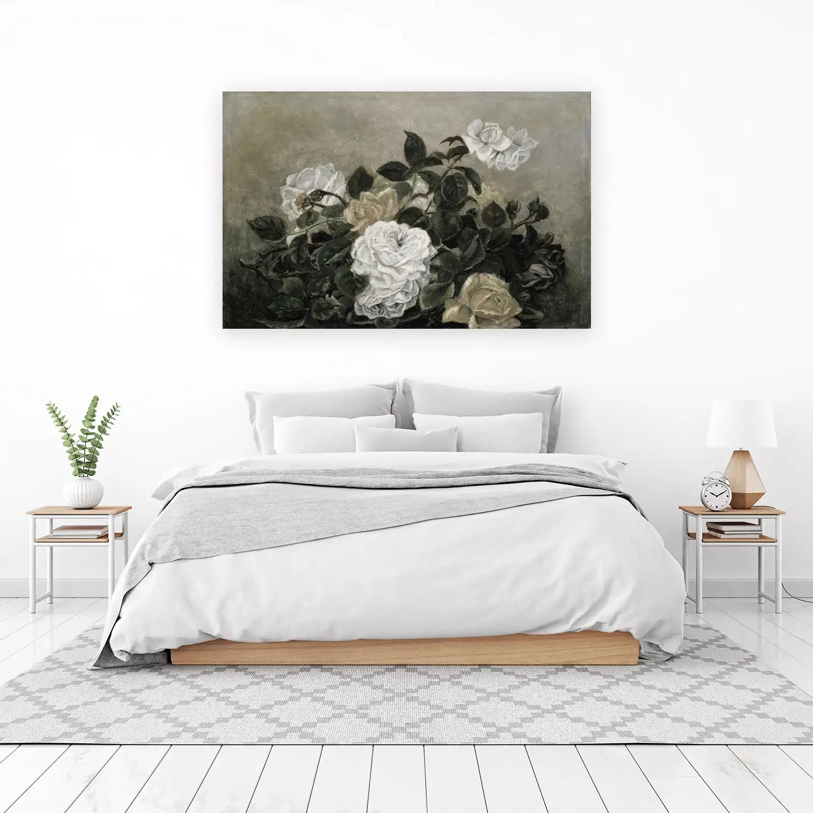Vintage Rose Still Life Floral Wall Art