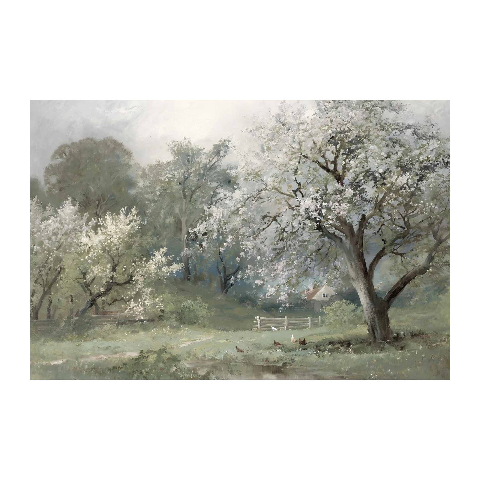 Spring Blossom Countryside Wall Art