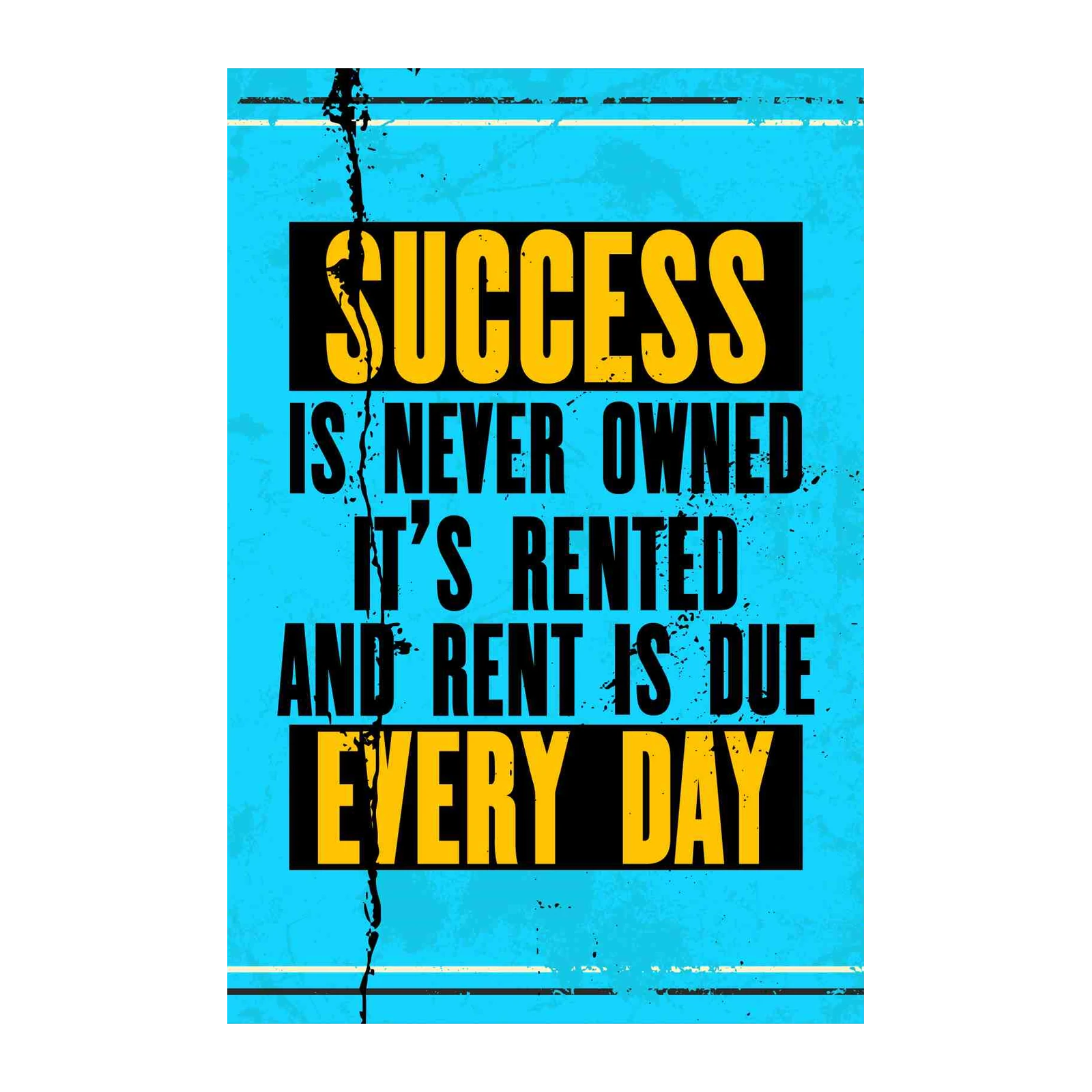 Motivational Success Quote Wall Art