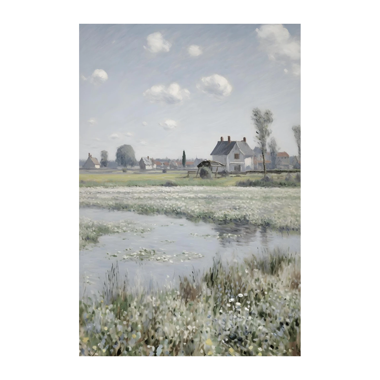 Serene Meadow & Water Lilies Wall Art