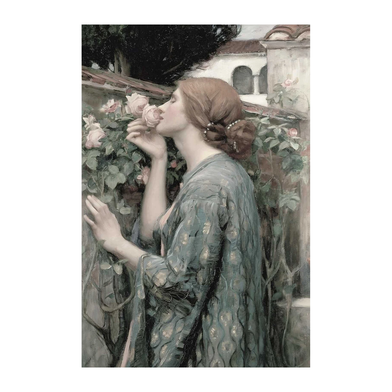 Vintage Woman Rose Scent Wall Art
