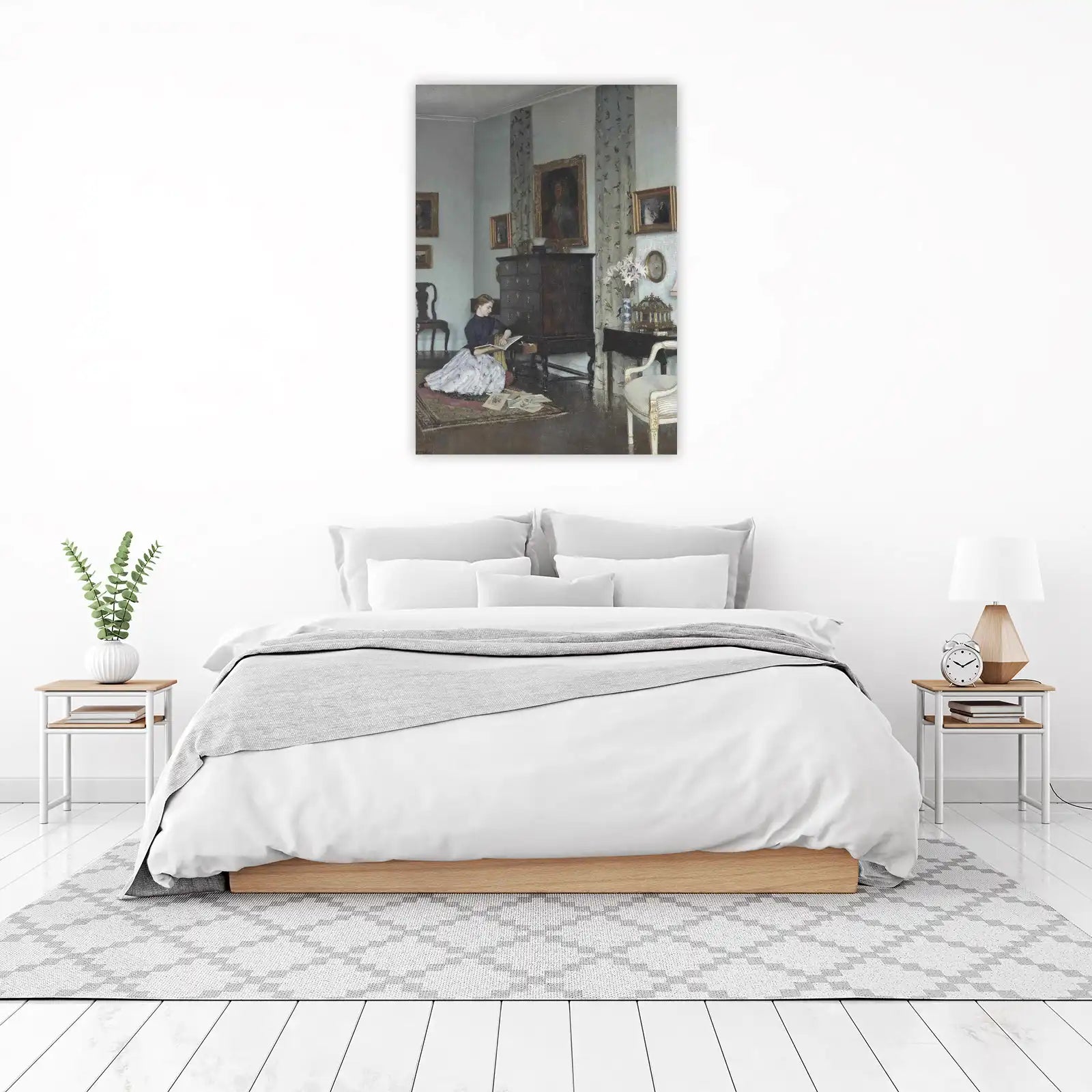 Serene Reading Woman Vintage Wall Art Wall Art