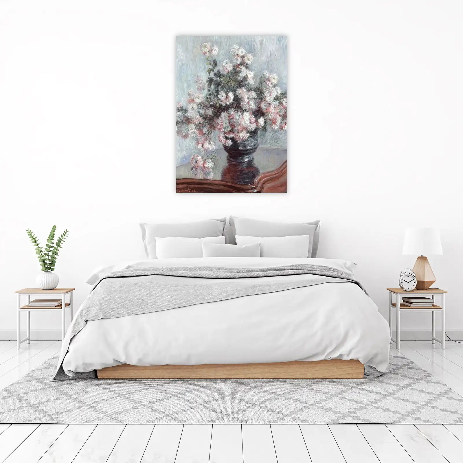 Monet Chrysanthemums Bouquet Wall Art
