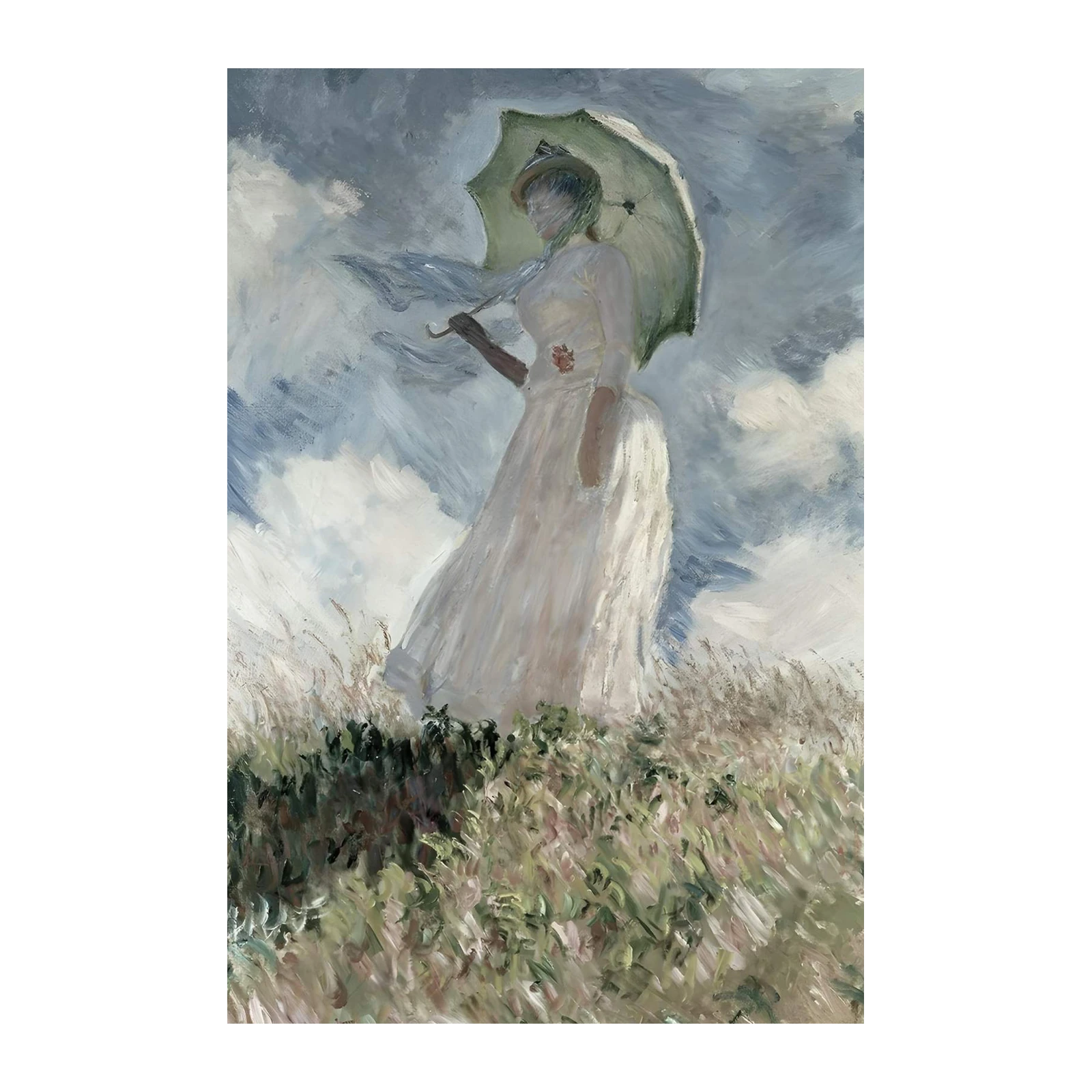Woman with Parasol Monet Wall Art