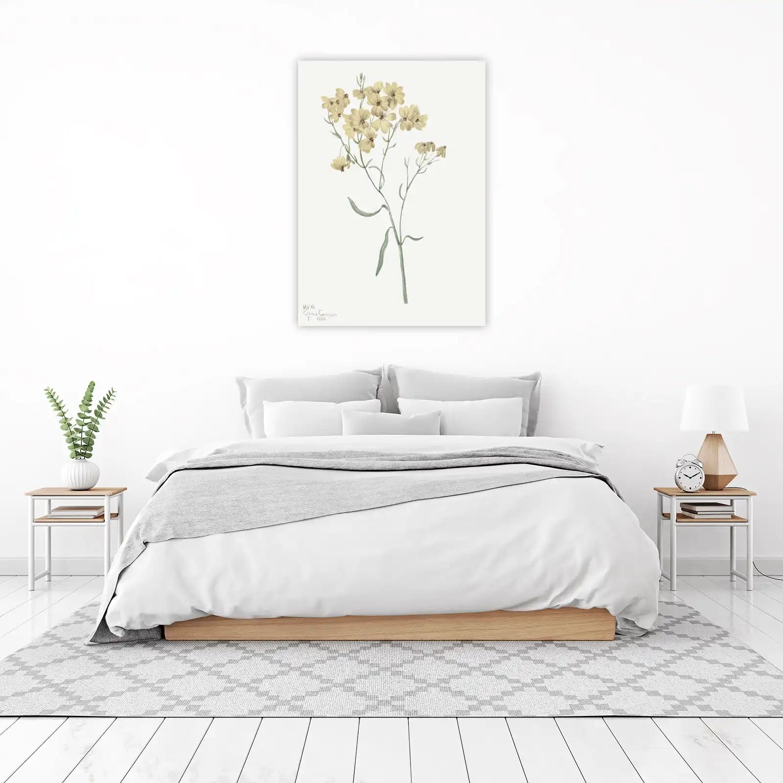 Vintage Yellow Wildflower Botanical Art Wall Art