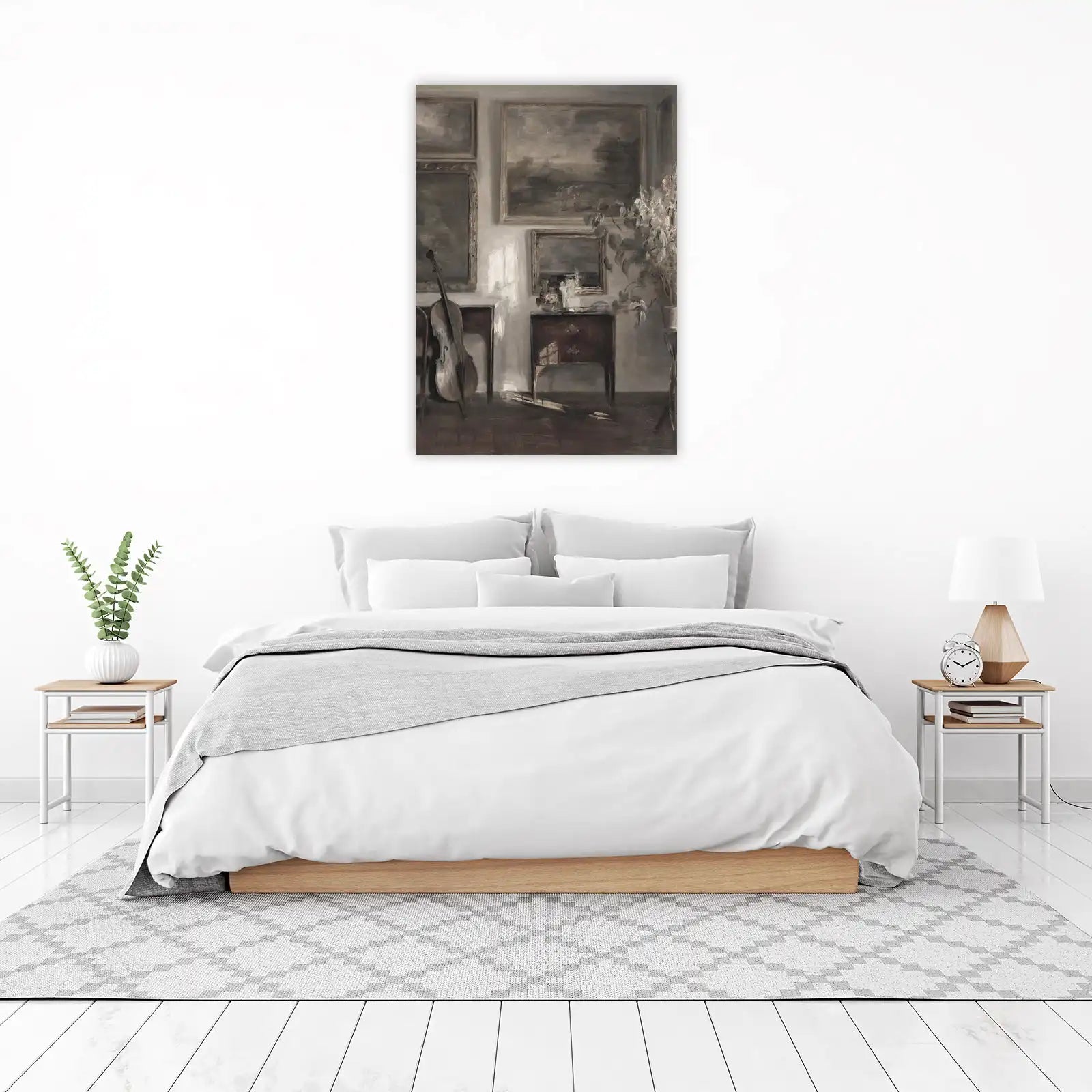 Serene Violin Still Life Vintage Wall Art