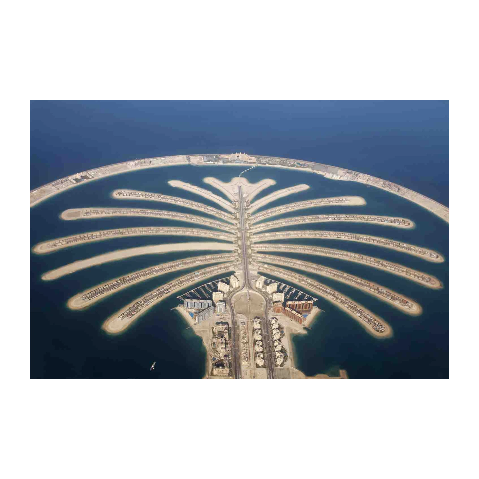 Dubai Palm Jumeirah Aerial View Wall Art