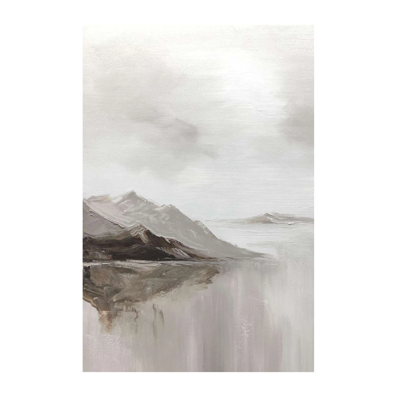 Misty Mountain Lake Serenity Wall Art
