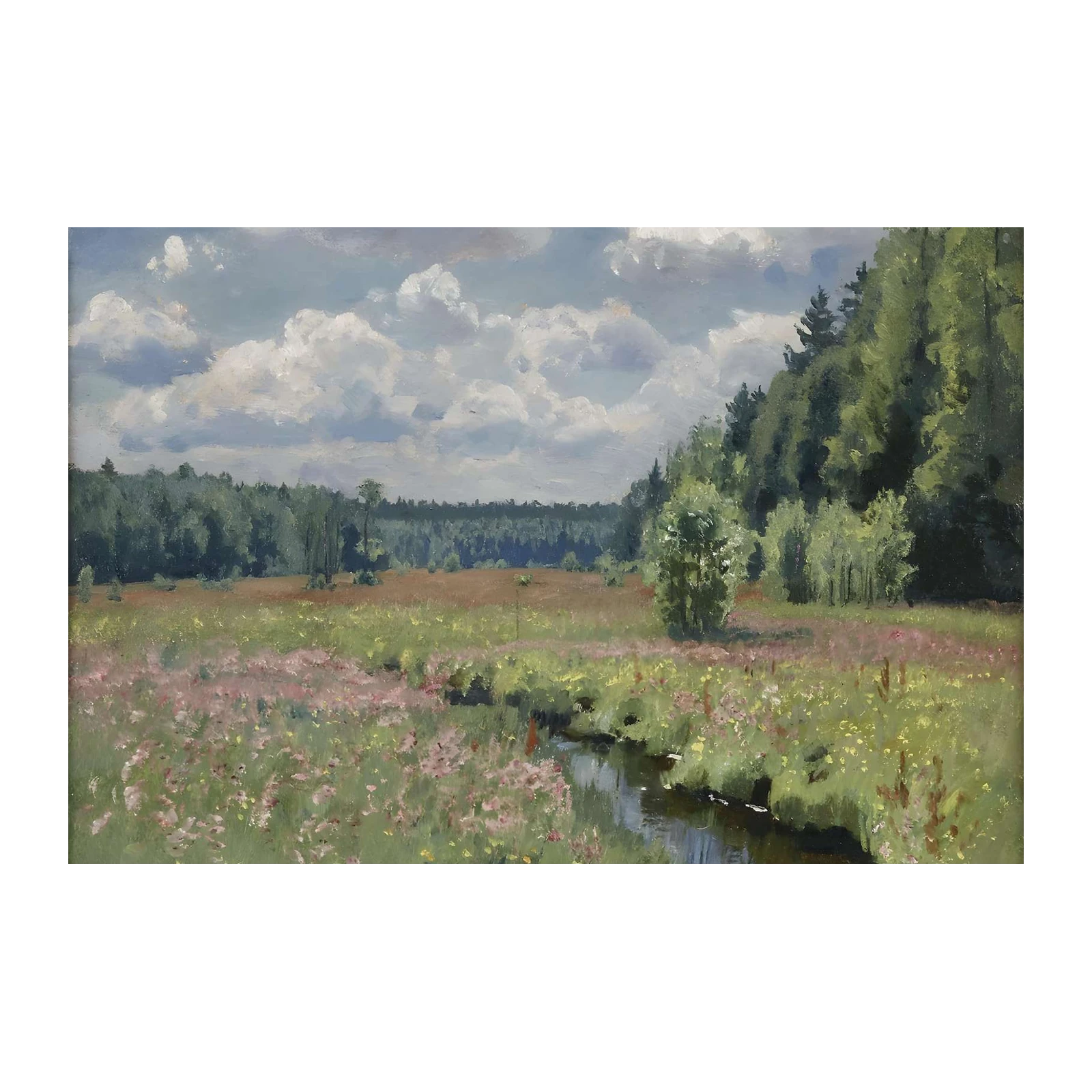 Tranquil Meadow Landscape Wall Art