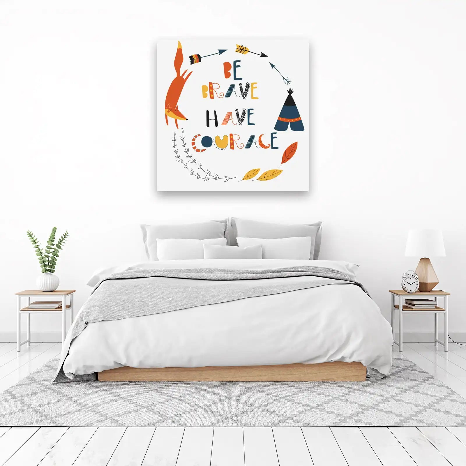 Inspirational Boho Fox & Arrows Wall Art
