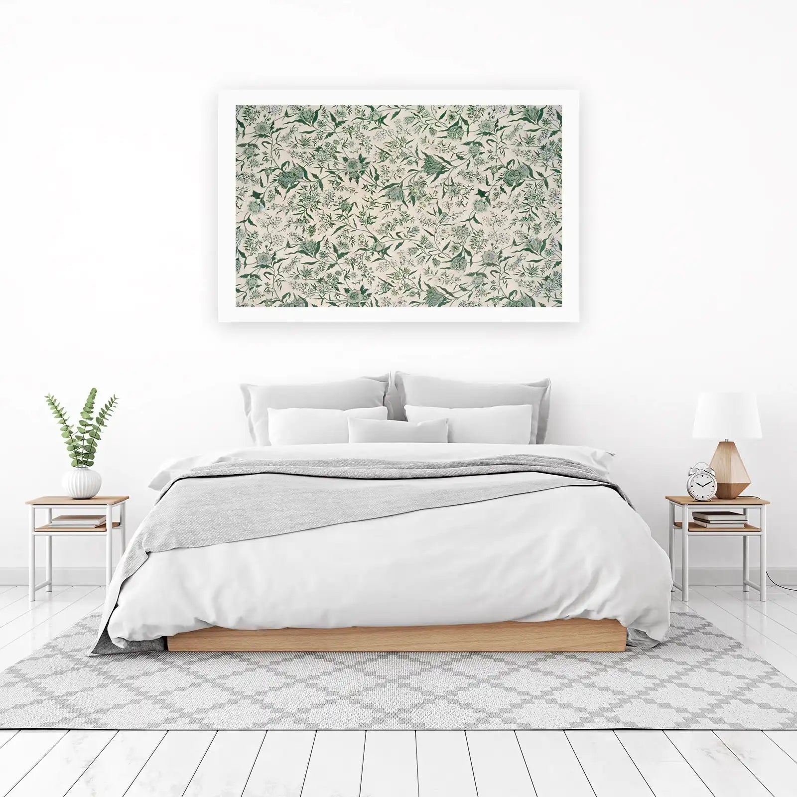 Elegant Green Floral Botanical Wall Art