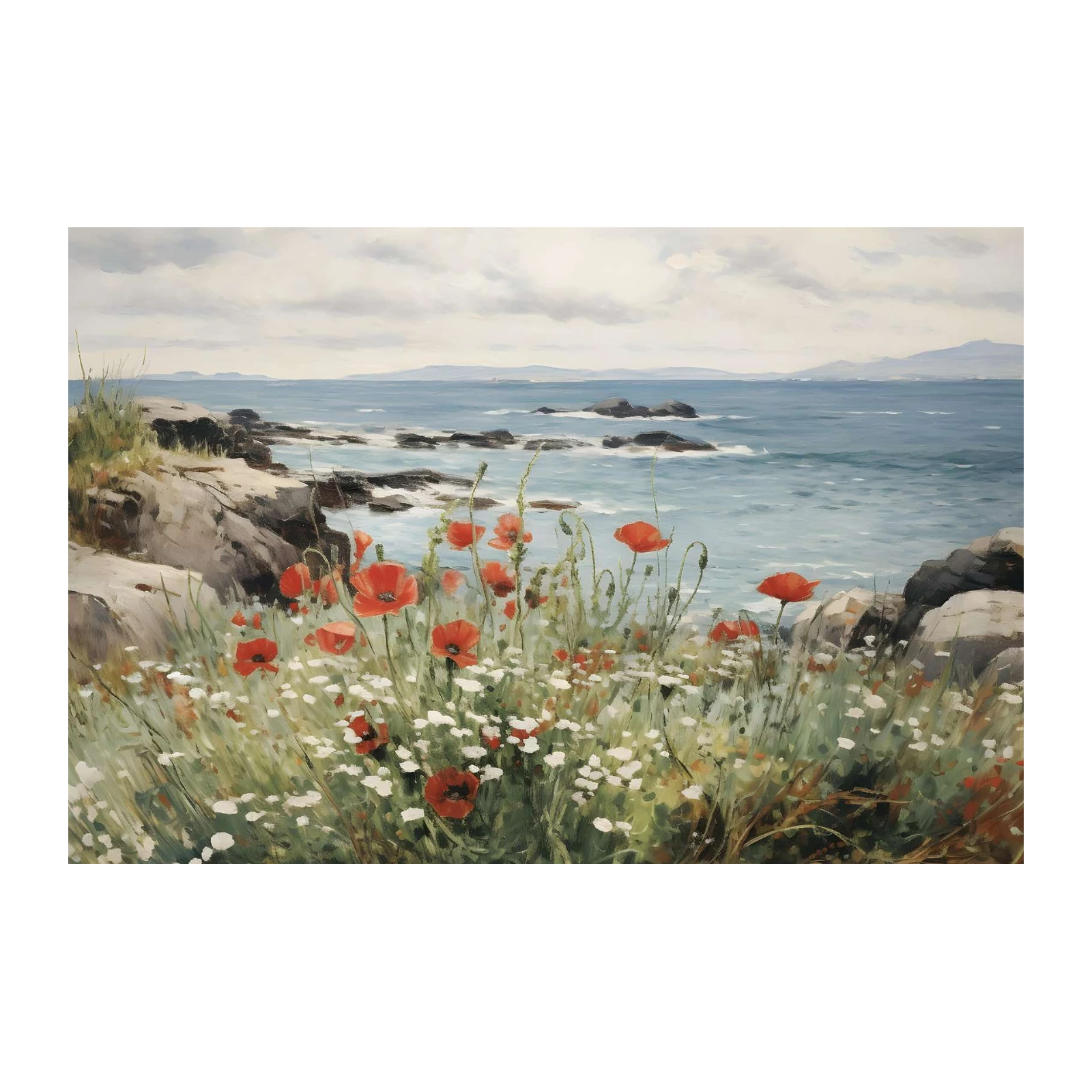Coastal Poppies Seaside Serenity Wall Art