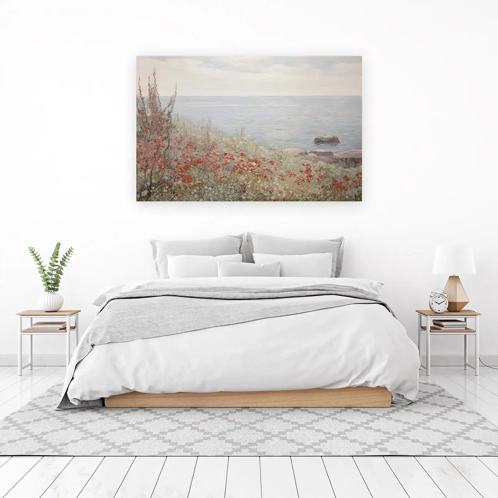 Coastal Poppies Seascape Wall Art