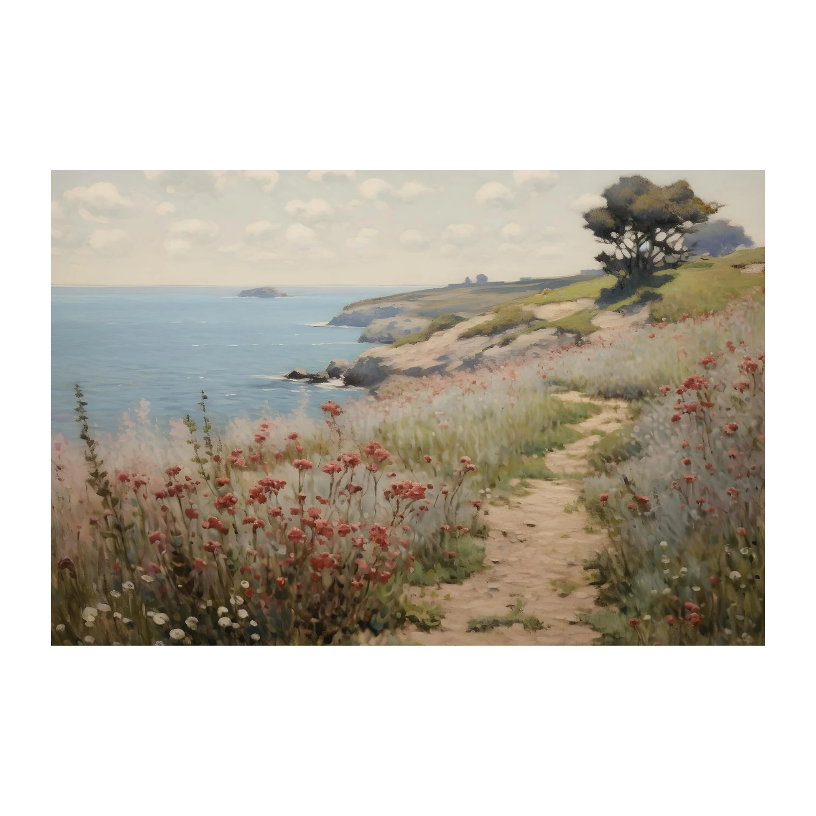 Coastal Path Wildflowers Wall Art