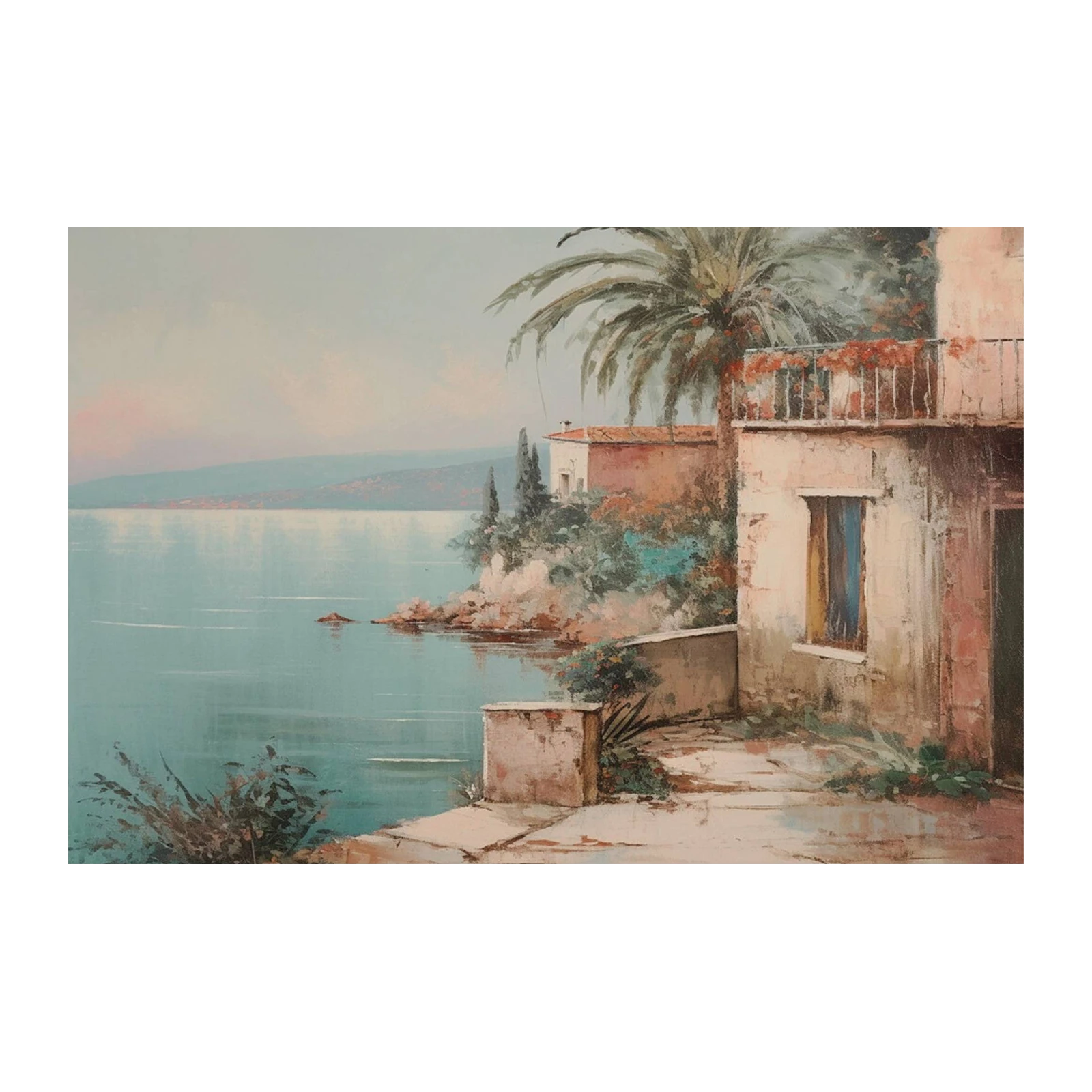 Coastal Villa Ambiance Lake View Wall Art