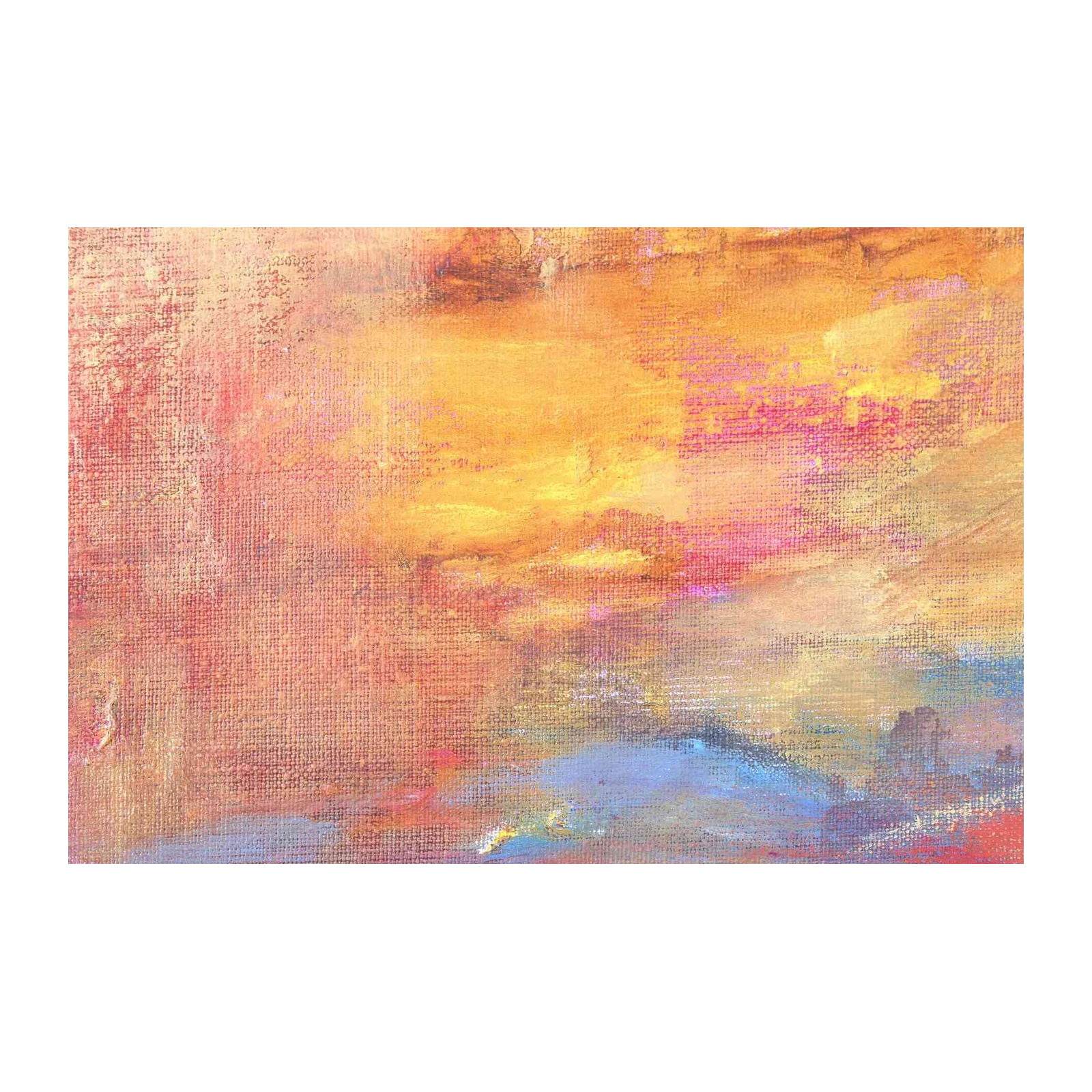 Abstract Sunset Strokes Wall Art