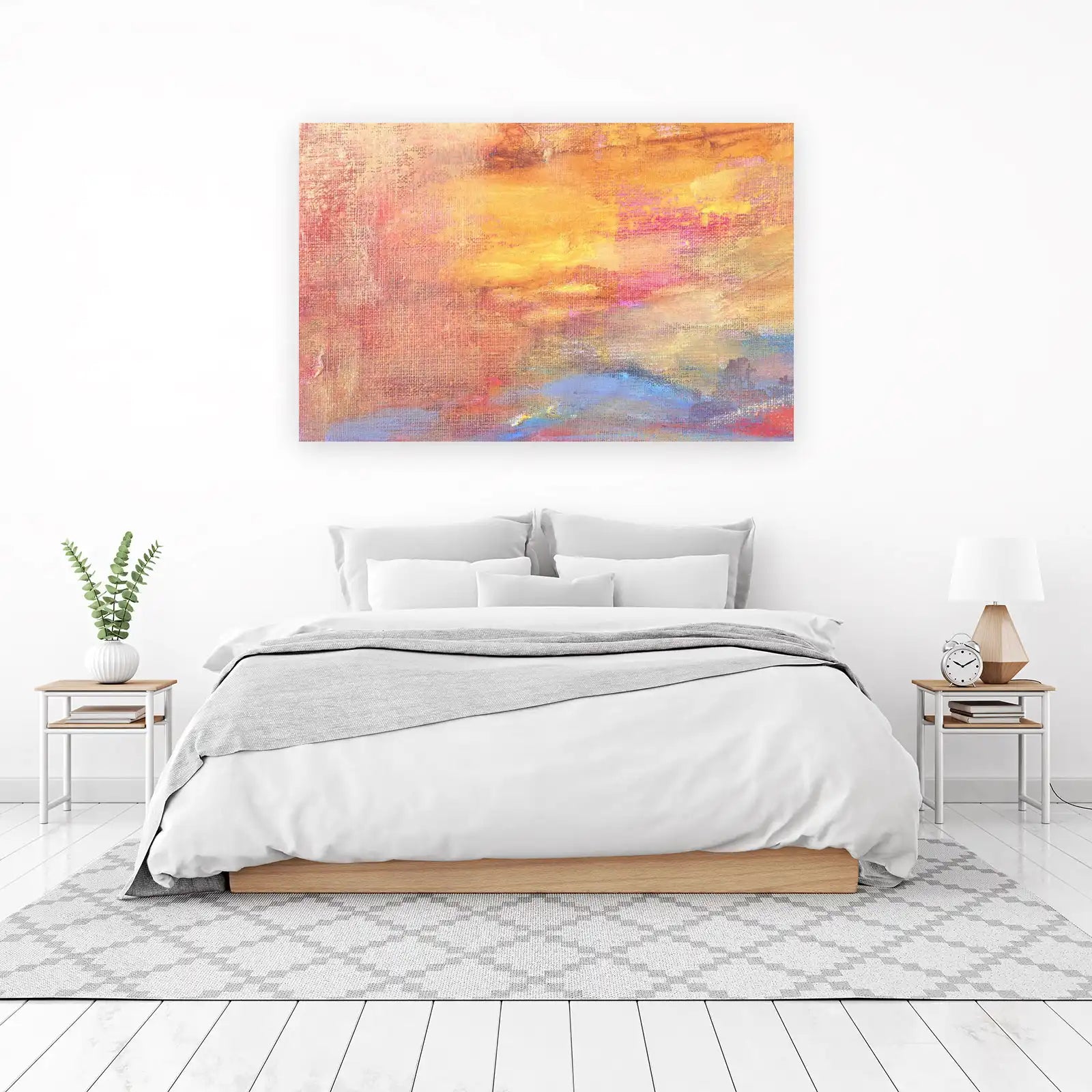 Abstract Sunset Strokes Wall Art