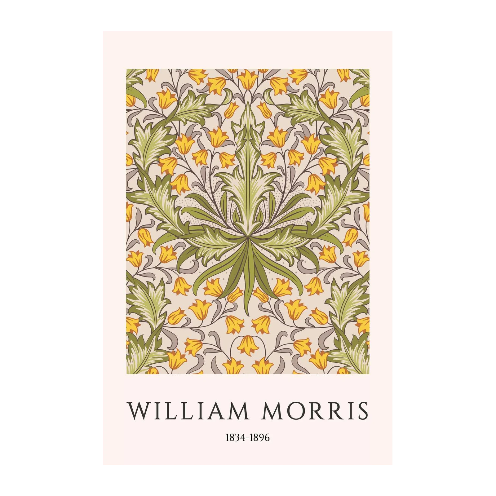 William Morris Yellow Floral Art Wall Art