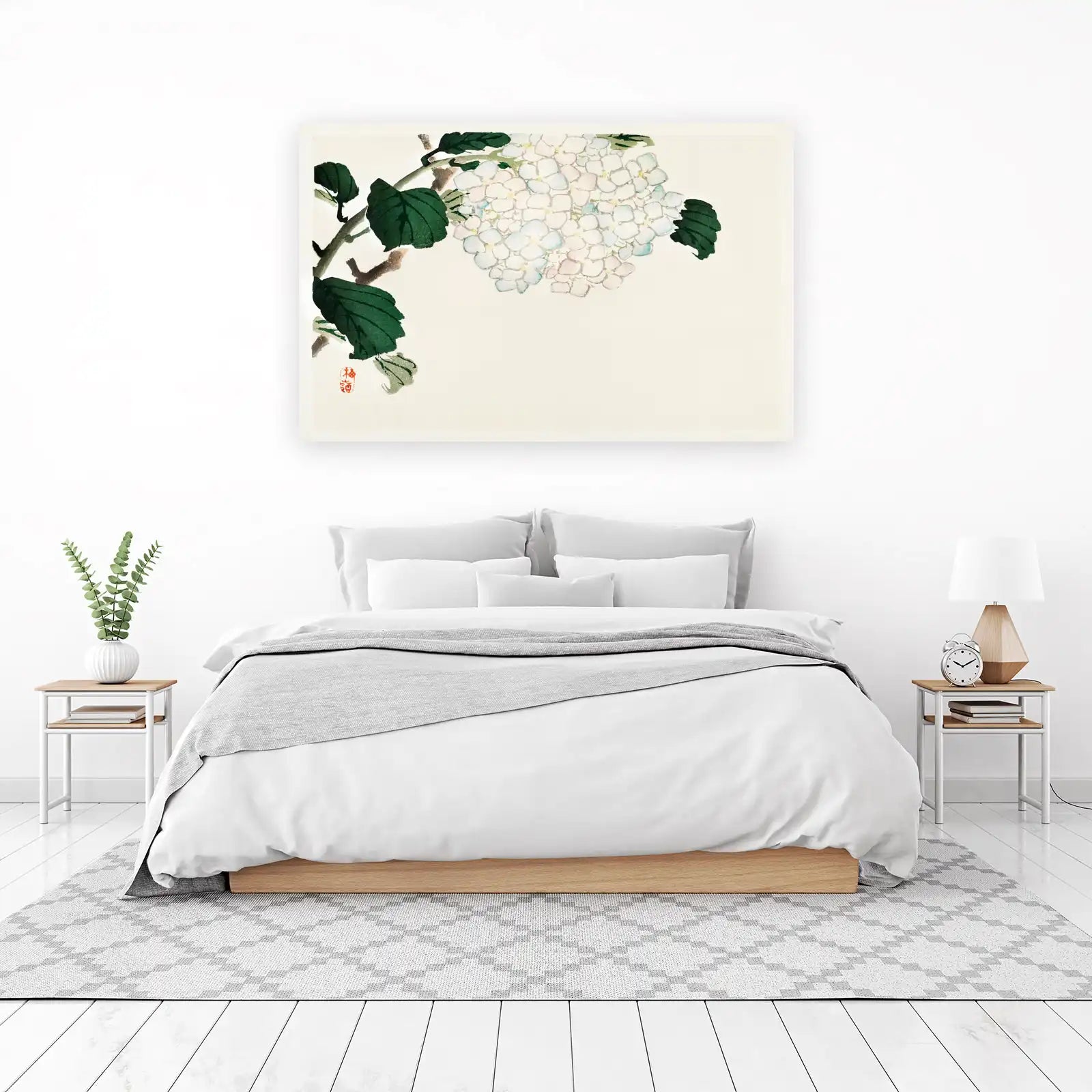 Delicate Hydrangea Blossom Wall Art