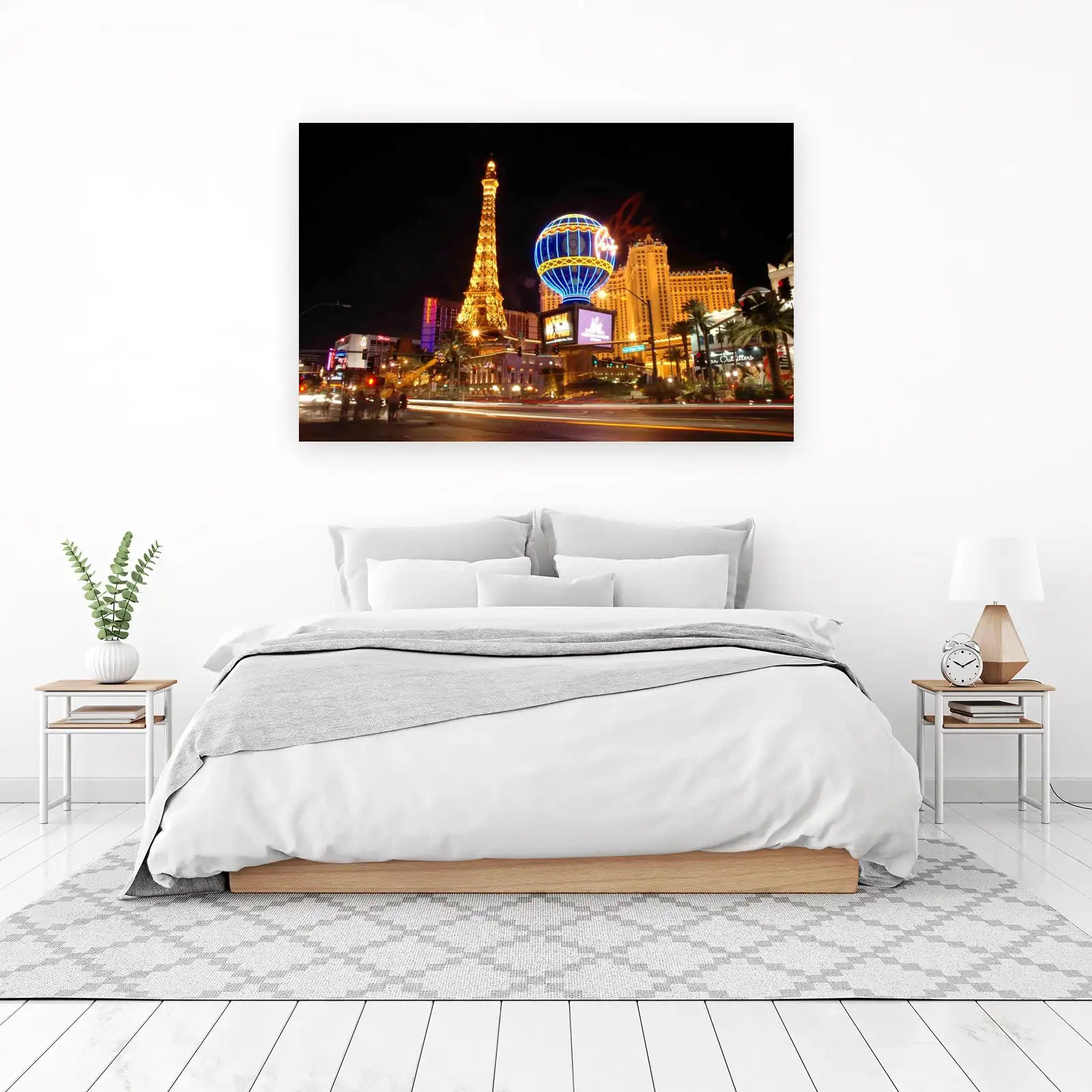 Vegas Eiffel Tower & Balloon Night Wall Art