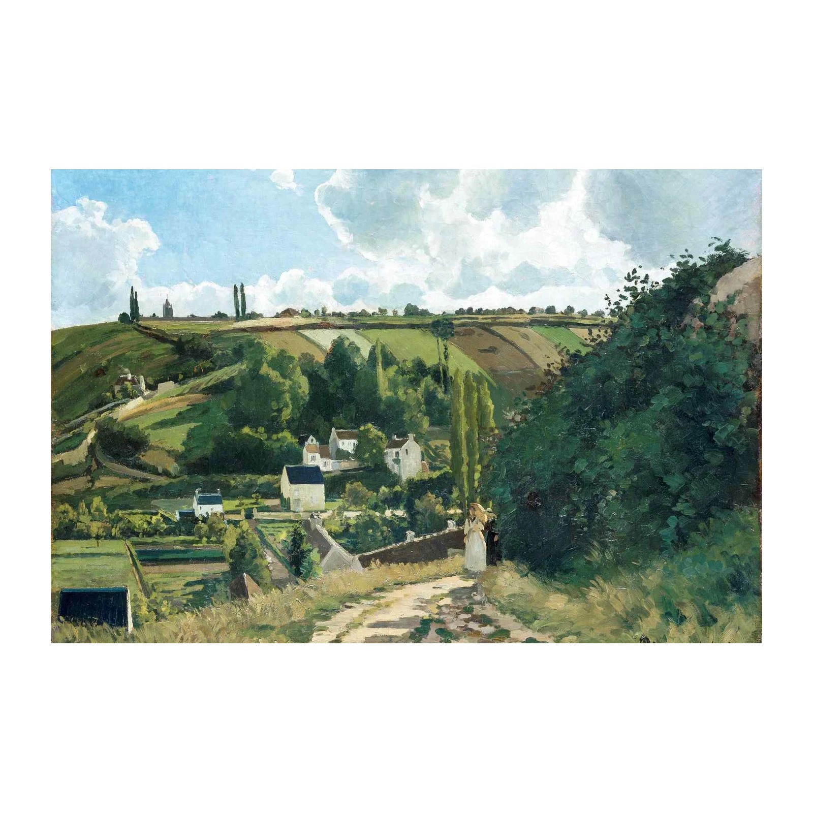 Impressionist Landscape: Village Scene Wall Art