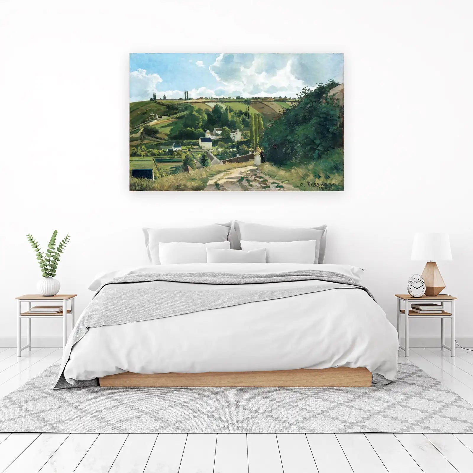 Impressionist Landscape: Village Scene Wall Art