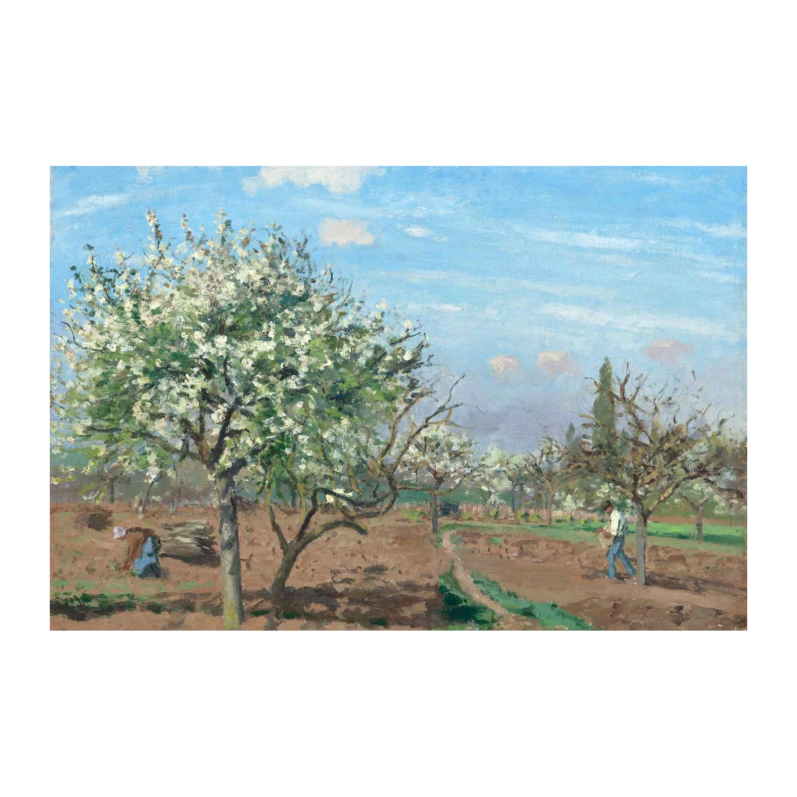 Blossoming Orchard Spring Landscape Wall Art