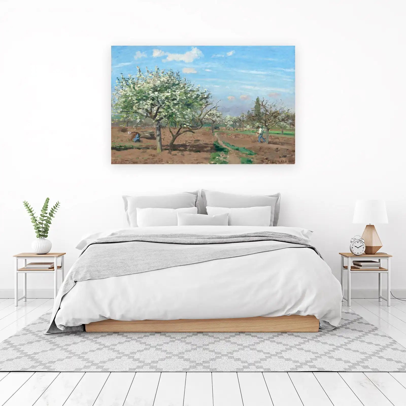 Blossoming Orchard Spring Landscape Wall Art