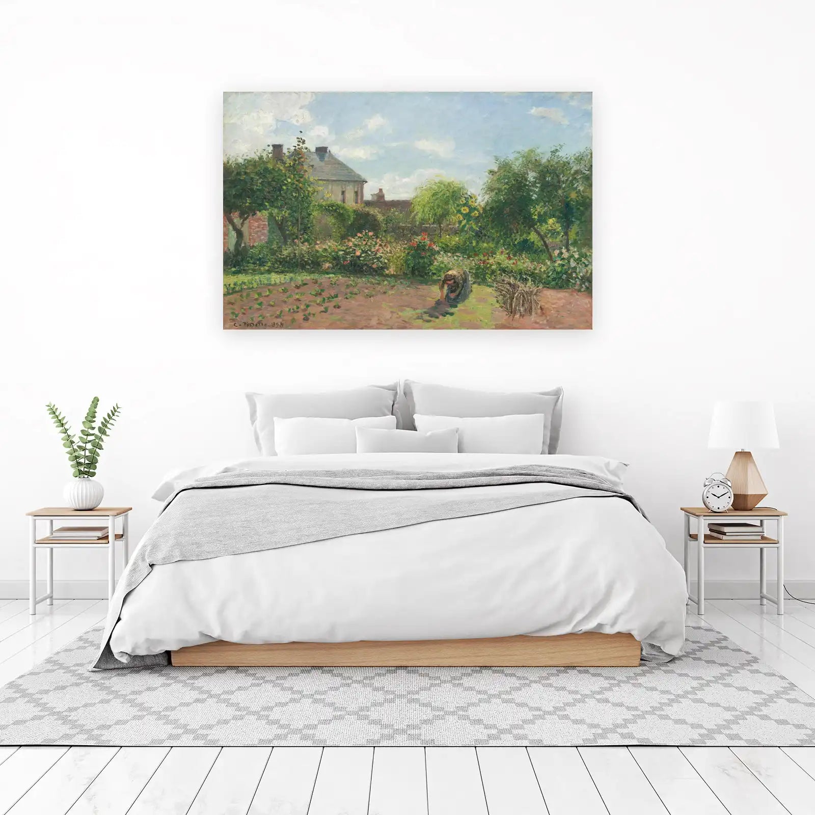 Impressionist Garden Scene Wall Art