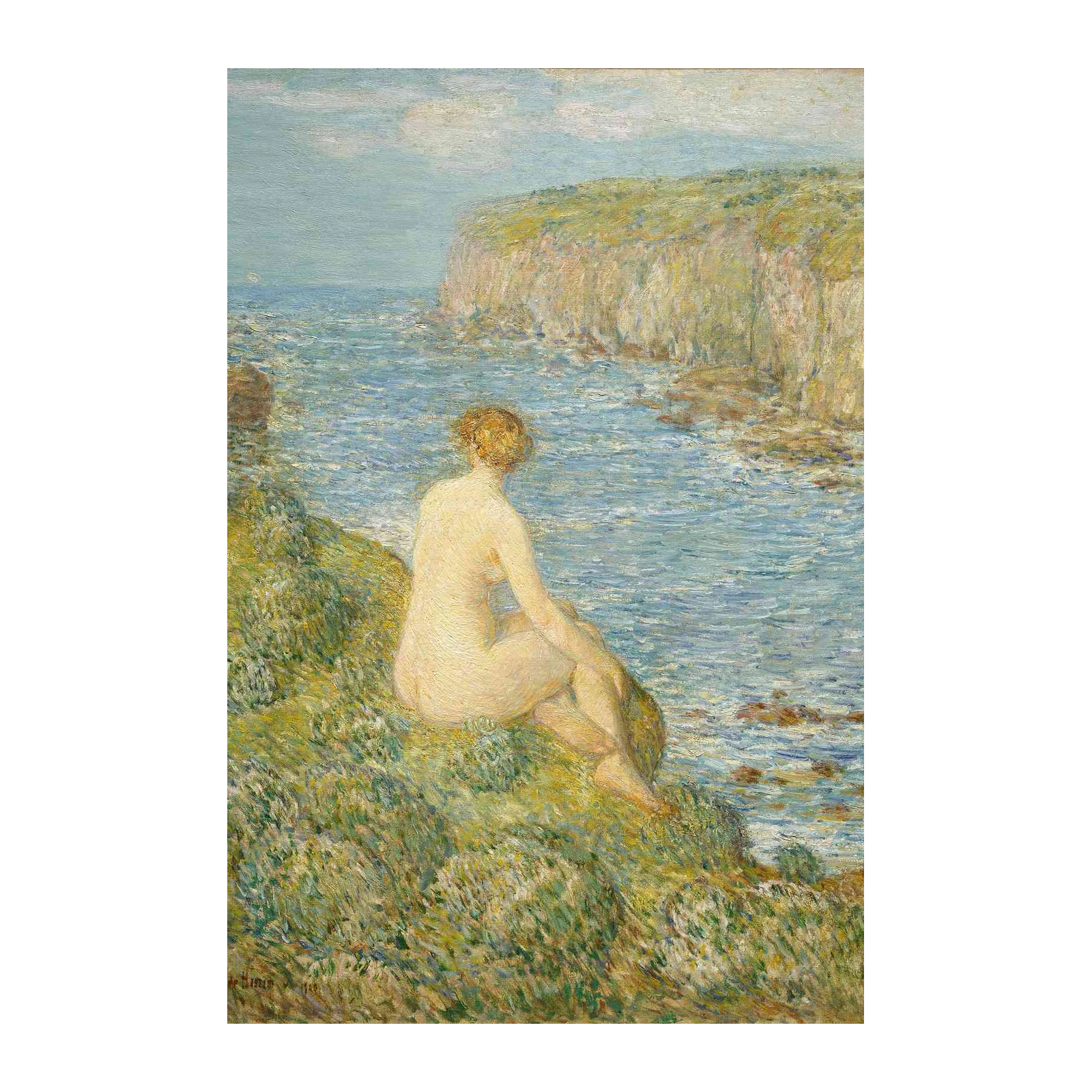 Serene Seaside Nude Landscape Wall Art