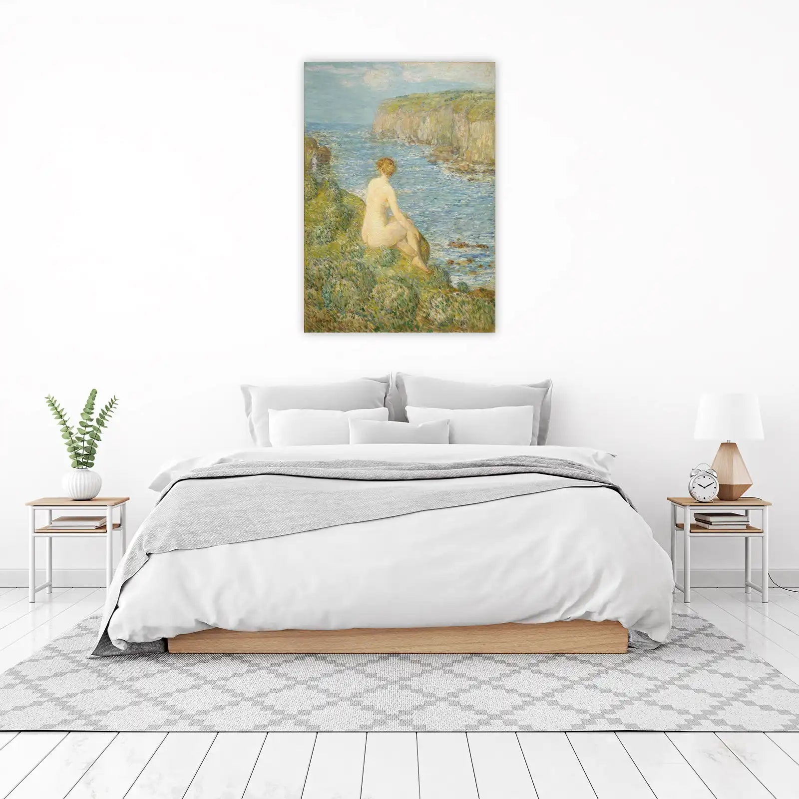 Serene Seaside Nude Landscape Wall Art