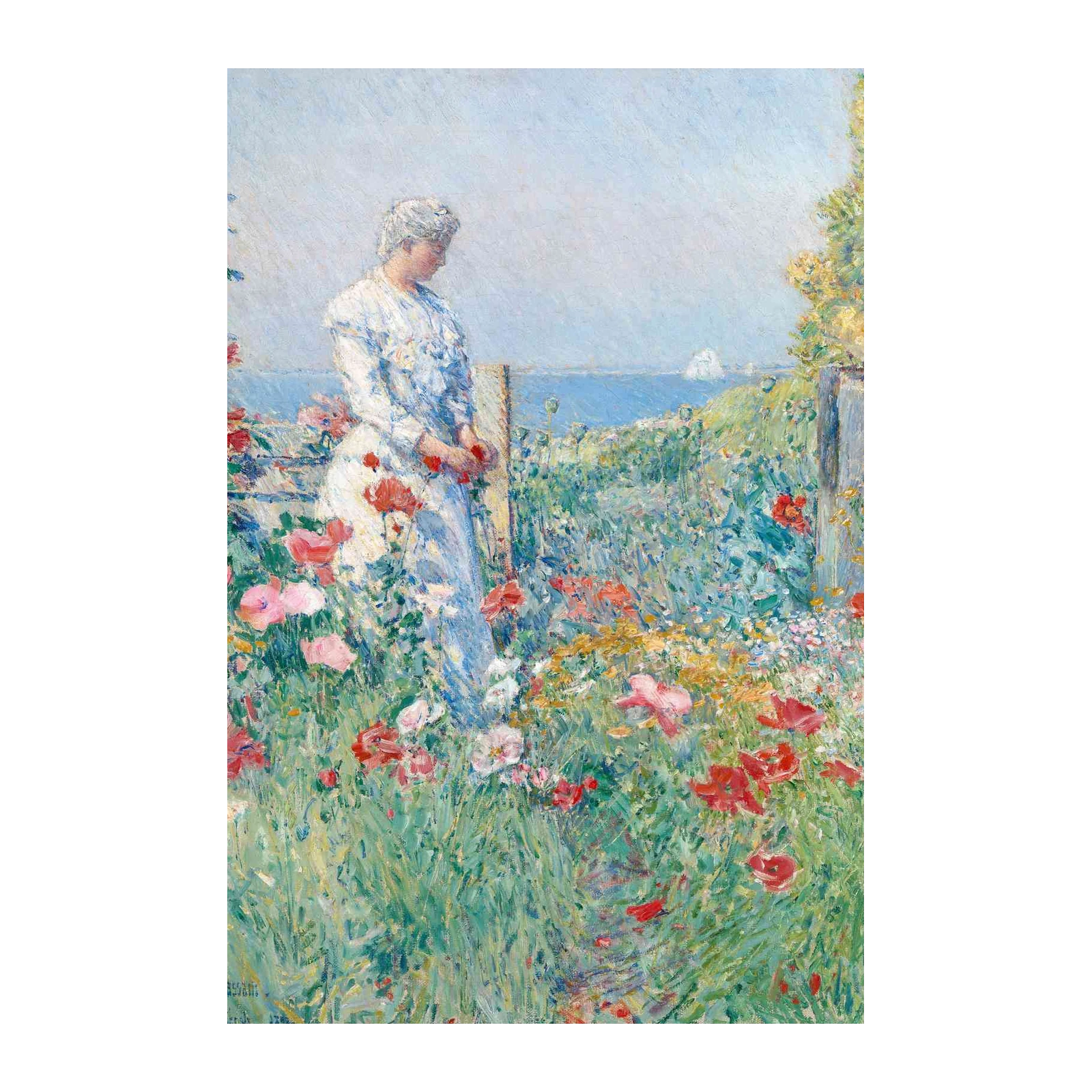 Impressionist Garden Woman Wall Art