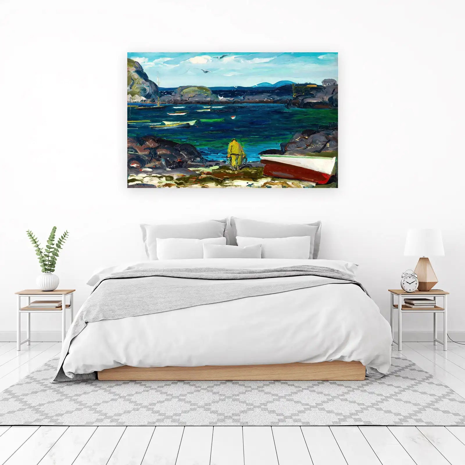 Fisherman's Bay Impressionist Seascape Wall Art