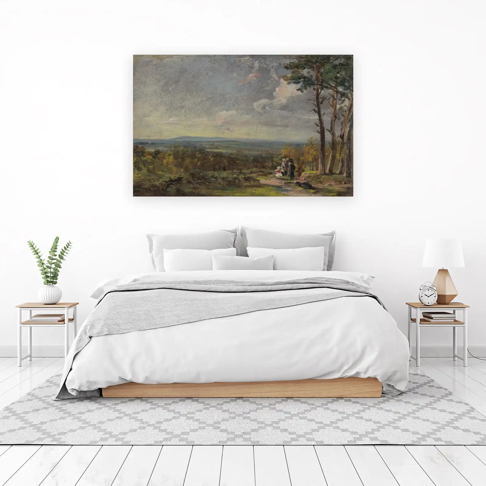 Vintage Landscape With Figures Wall Art