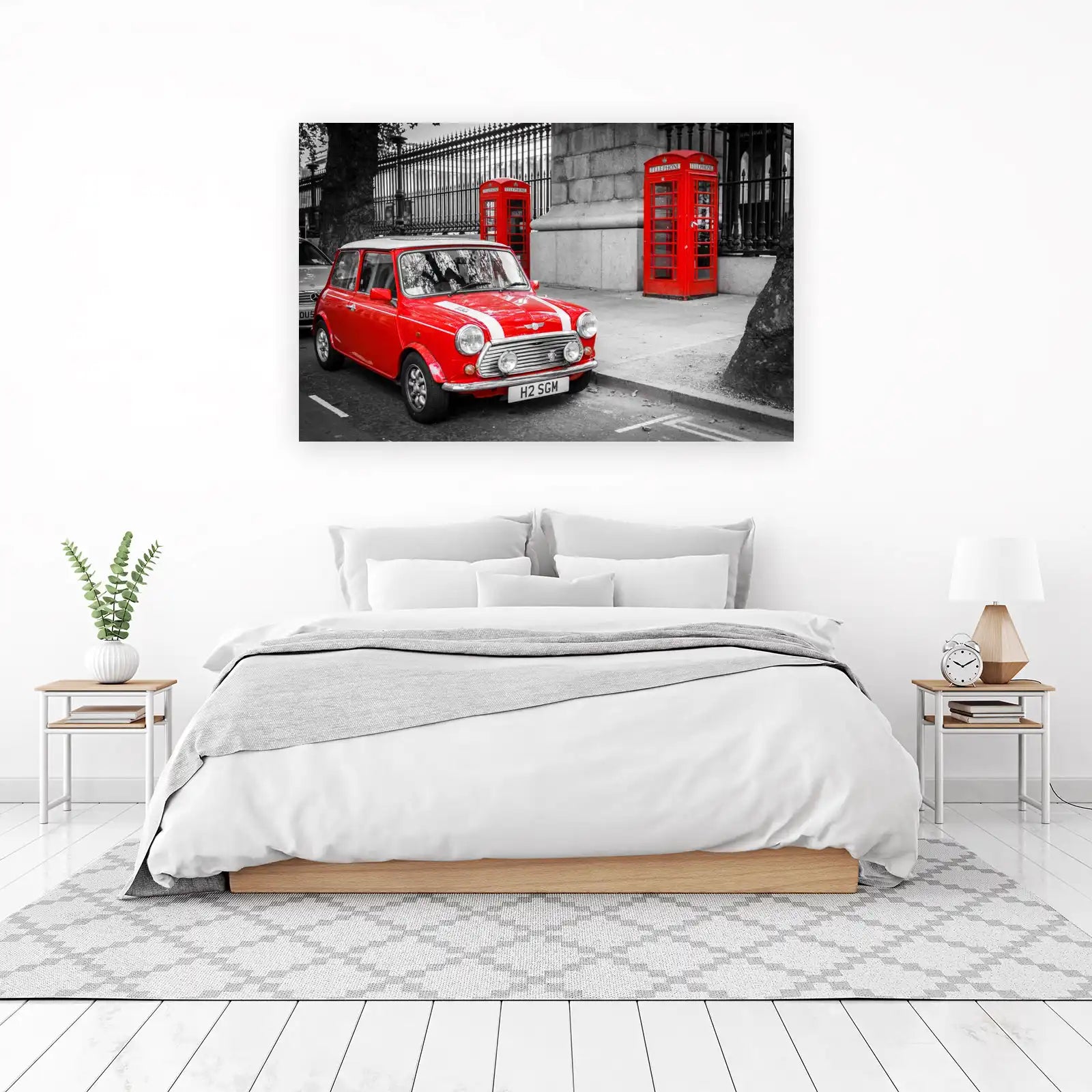 Iconic London Red Mini & Phone Box Wall Art