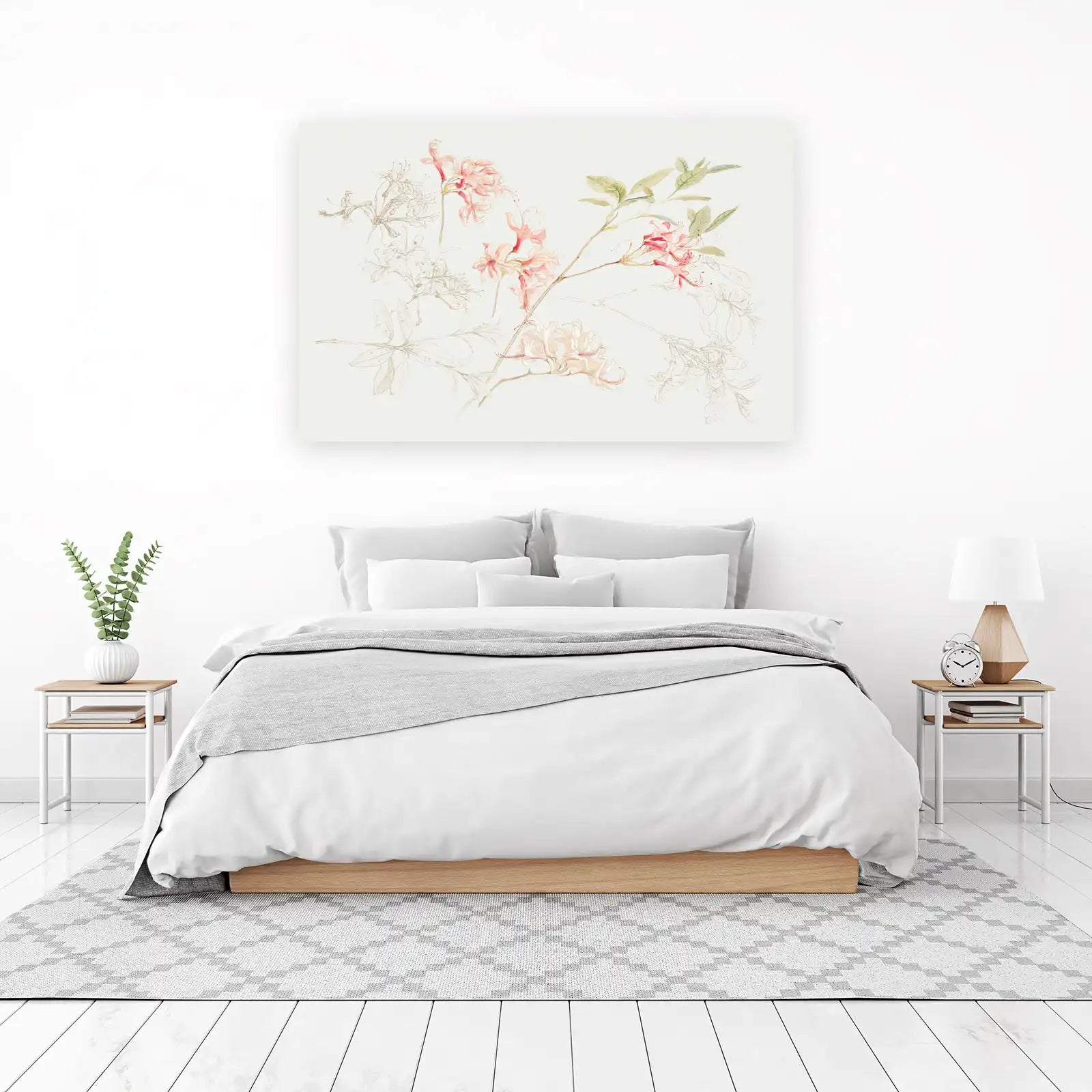 Delicate Pink Blossom Botanical Wall Art