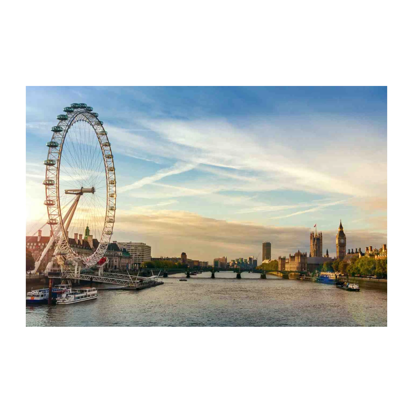 London Eye & Big Ben Skyline Wall Art