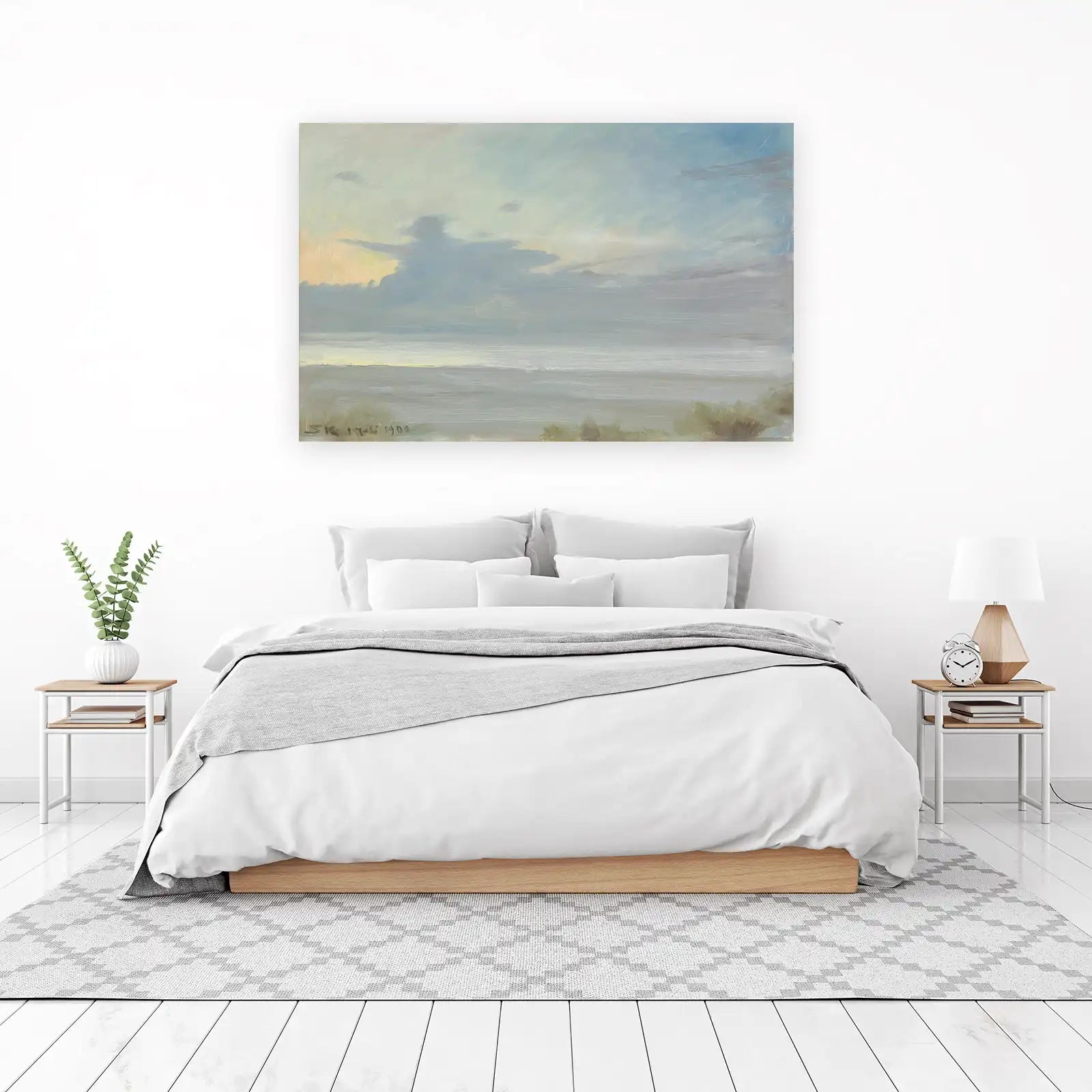 Serene Skies Landscape Oil Painting Wall Art