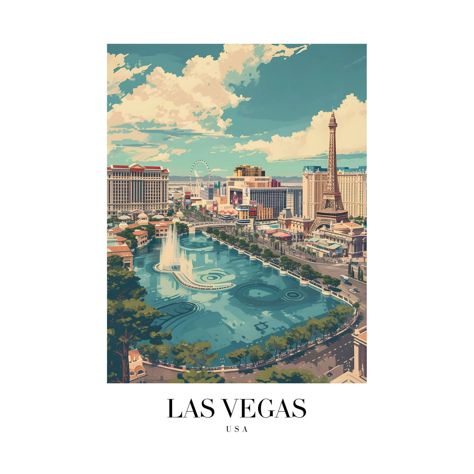 Vibrant Las Vegas Strip Wall Art