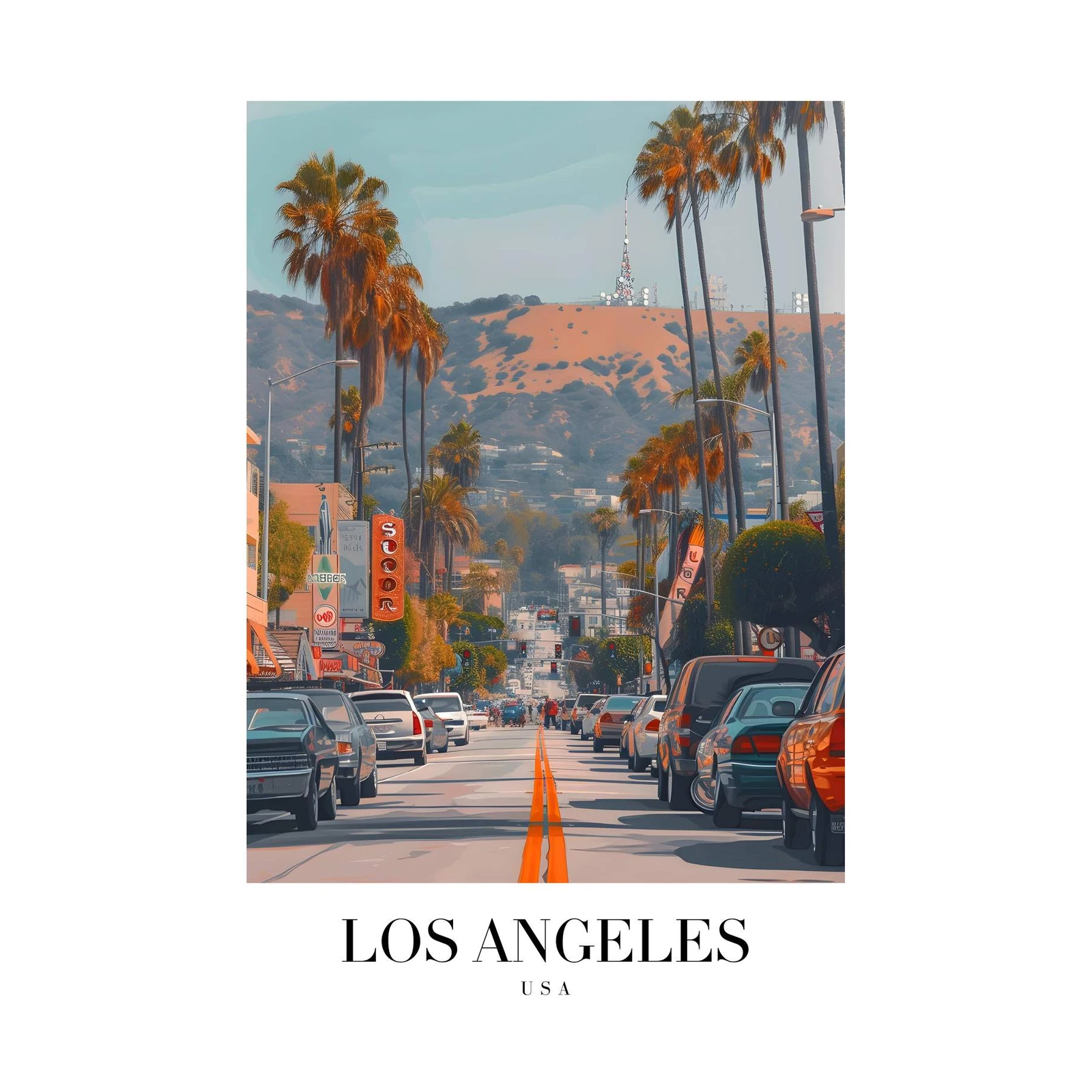 Iconic Hollywood Boulevard Los Angeles Wall Art