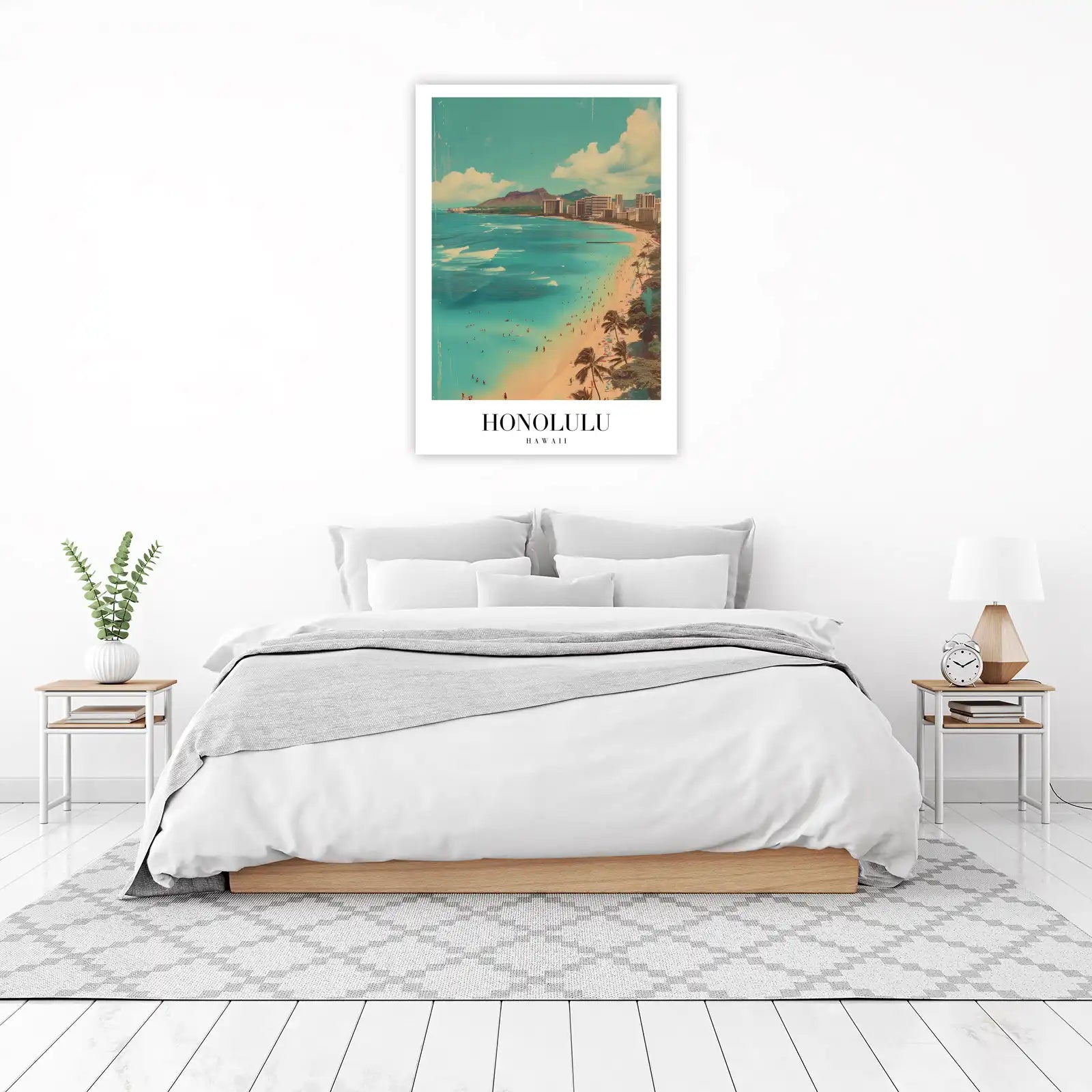 Vintage Honolulu Beach Vibes Wall Art