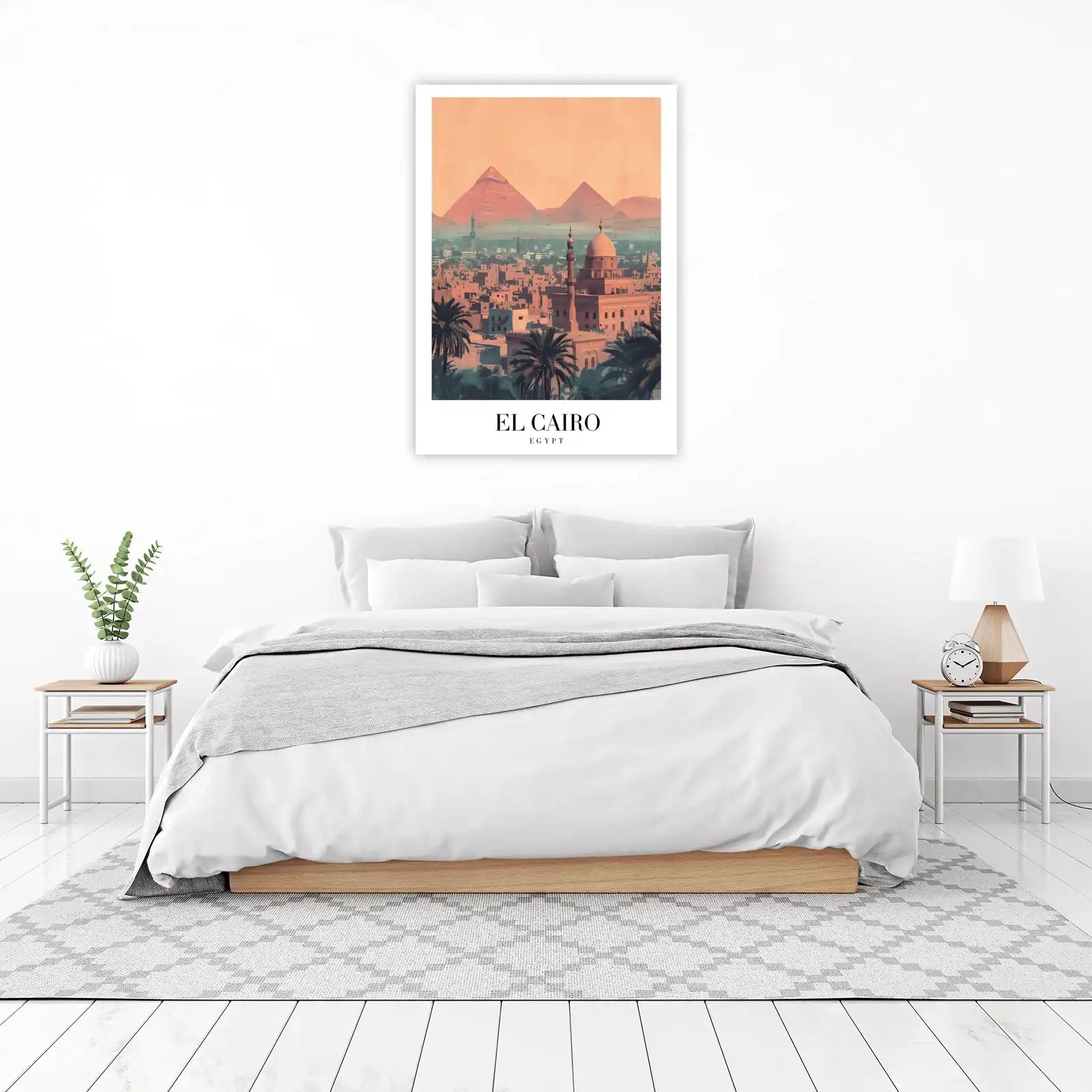 El Cairo Egyptian Pyramids & Mosque Wall Art