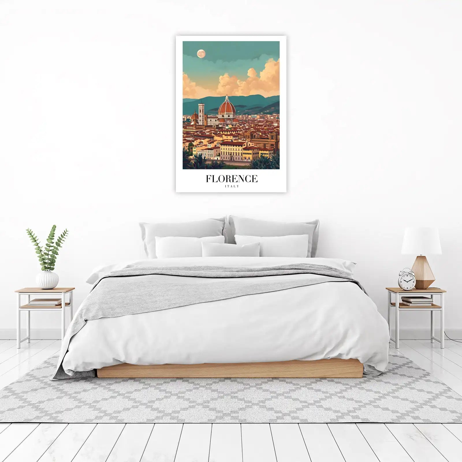 Enchanting Florence Duomo & Moonlit Sky Wall Art