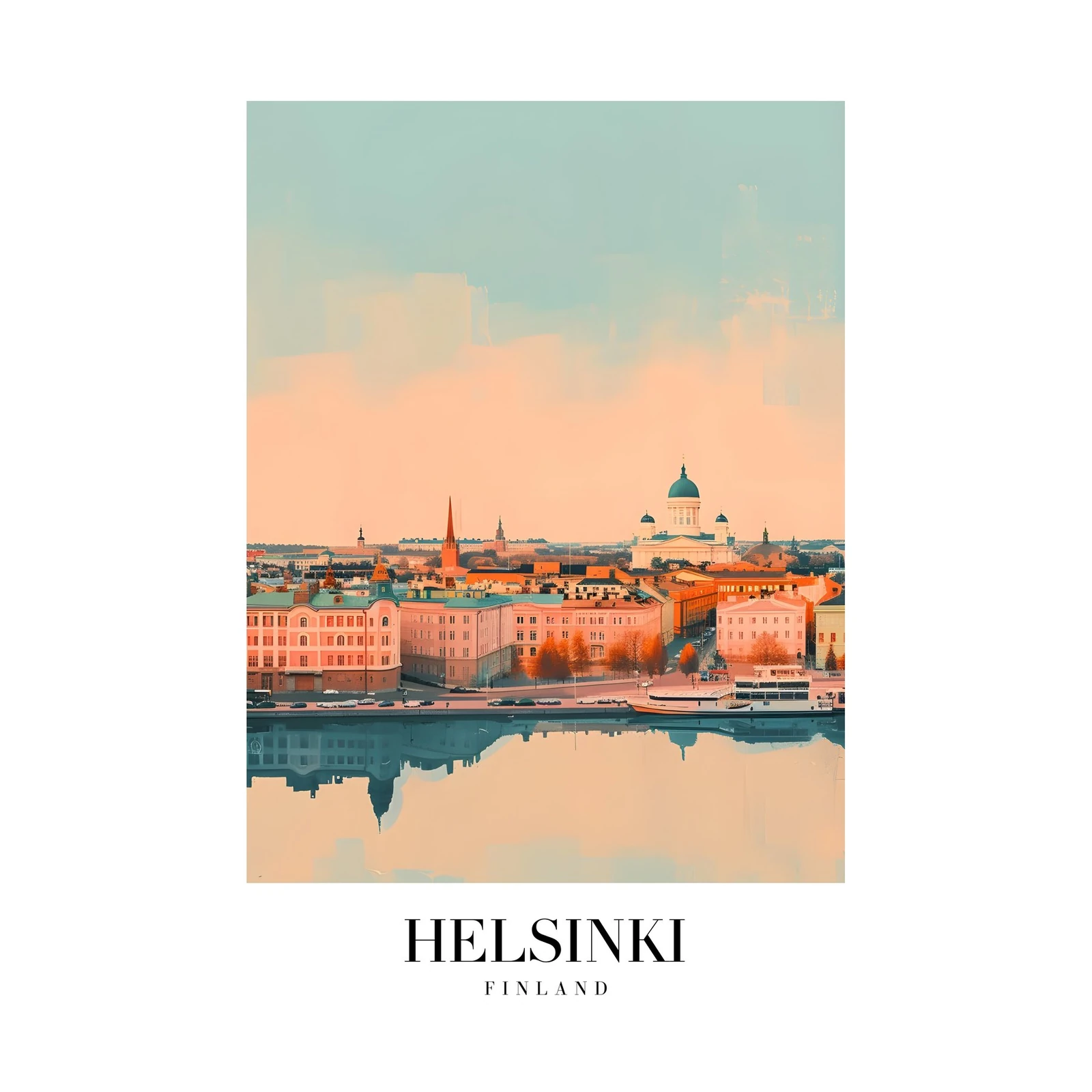 Helsinki Cityscape Wall Art