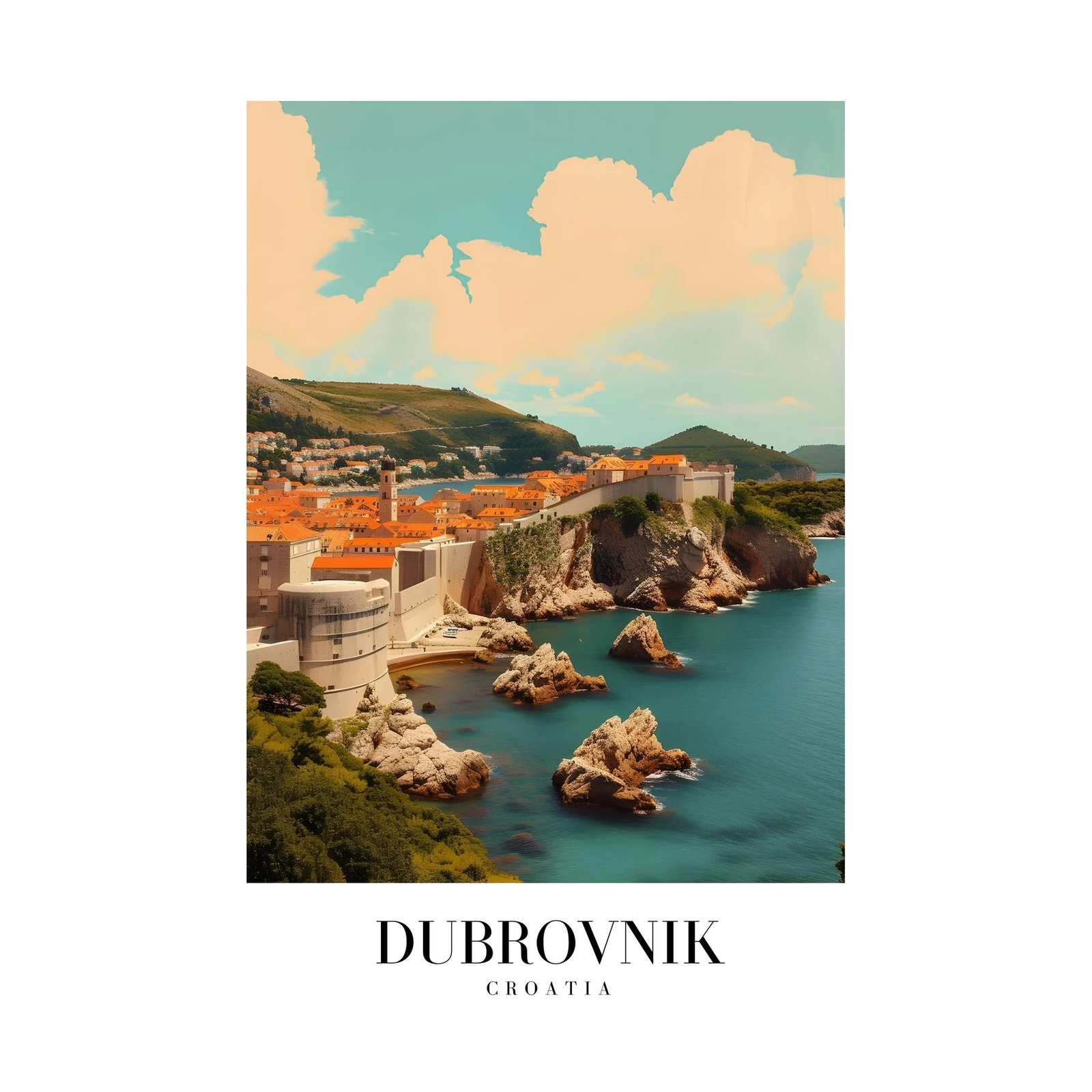 Adriatic Charm: Dubrovnik Croatia Wall Art