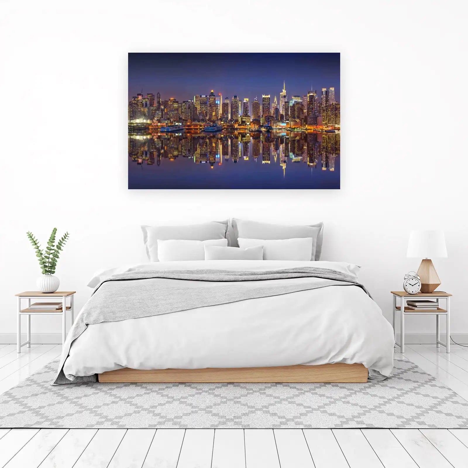 New York City Skyline at Dusk Wall Art