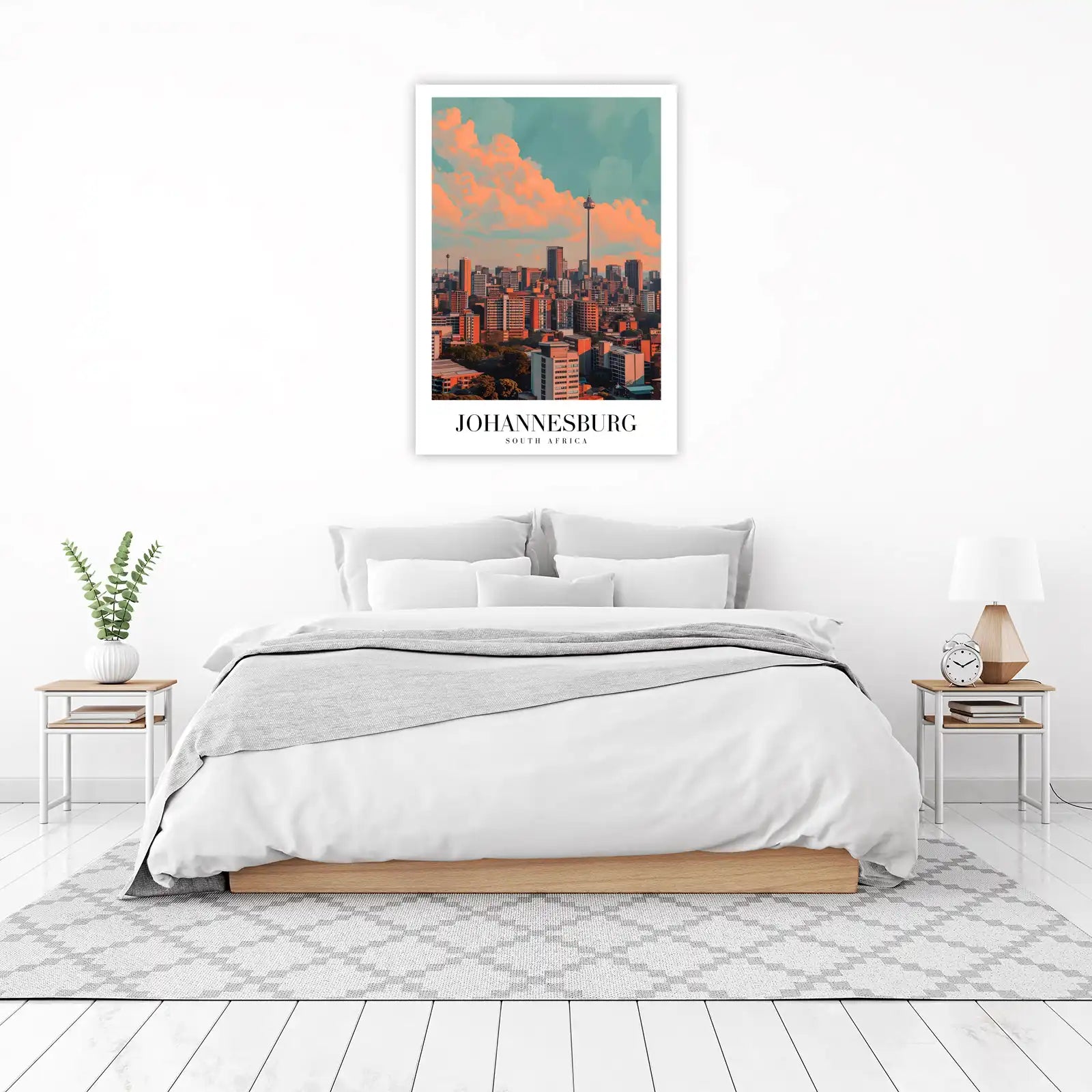 Johannesburg Cityscape Sunset Wall Art