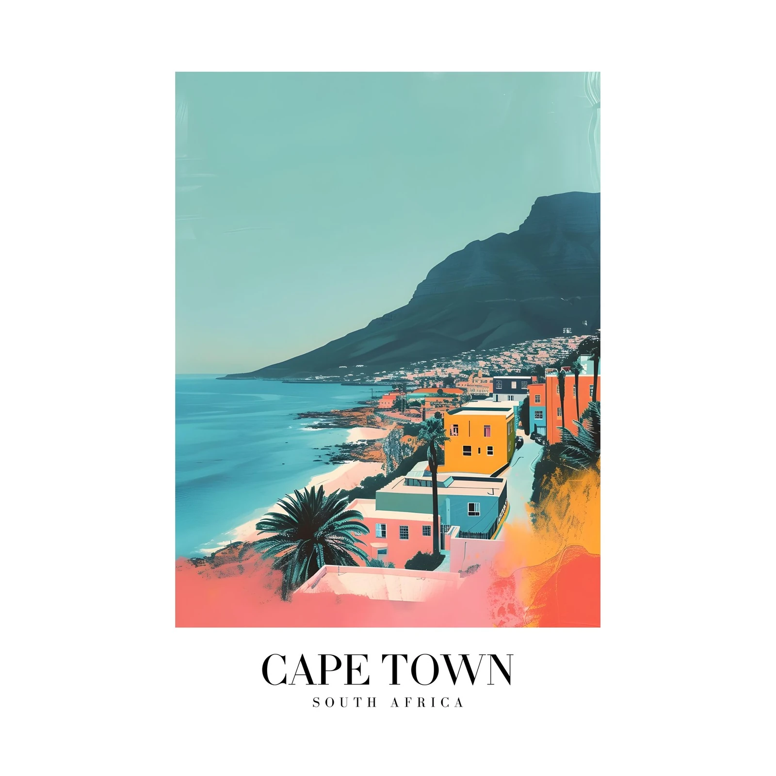 Vibrant Cape Town Coastal View Wall Art